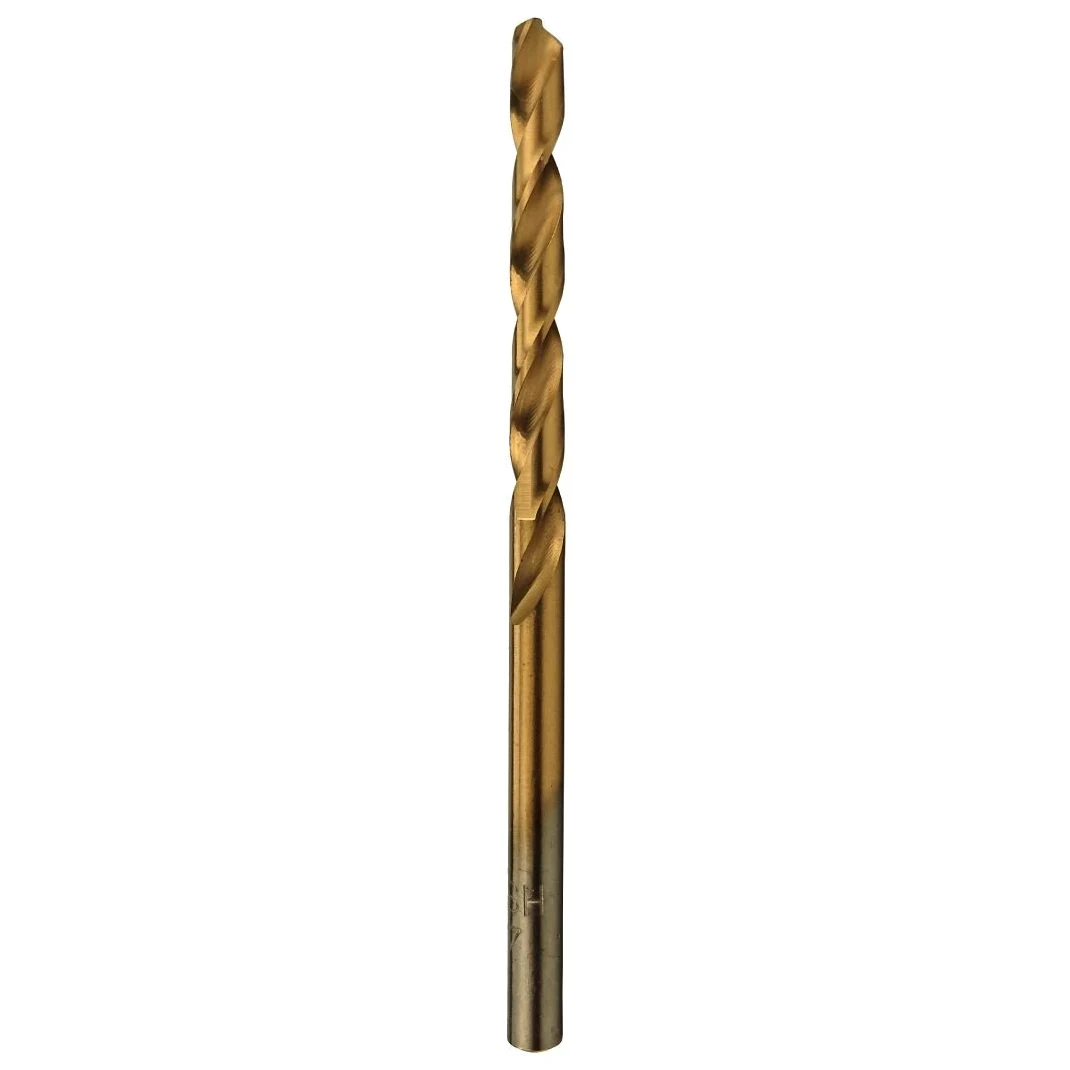 Paquete de 12 brocas con revestimiento de nitruro de titanio de 7/64 pulgadas, acero de alta velocidad, longitud de trabajo, para metal, plástico, madera