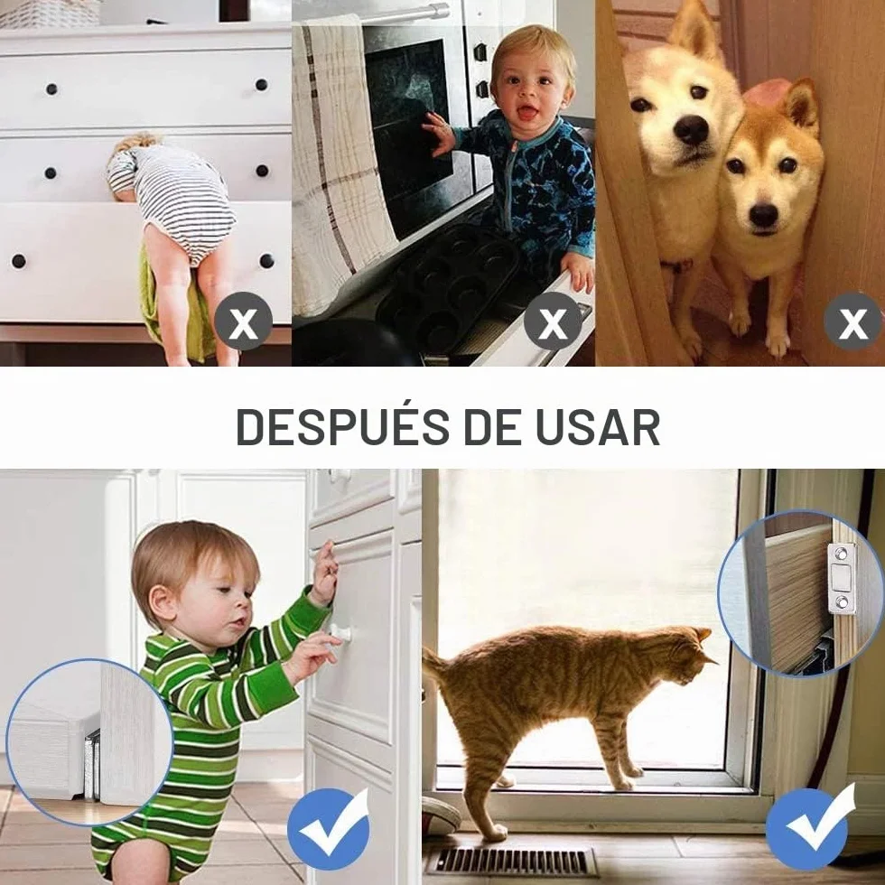Imanes magnéticos fuertes para armario 4 unidades autoadhesivos acero inoxidable