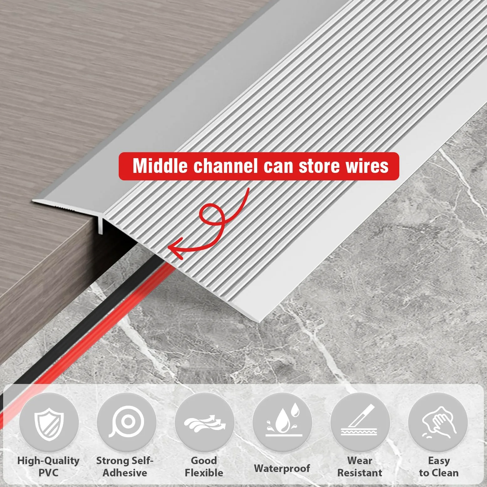 Perfil de transición de nivelación de altura, 0,9 m x 10 cm, riel de transición de aluminio, perfil de transición autoadhesivo, compensación de altura 10-35 mm, adecuado para umbrales de apertura de