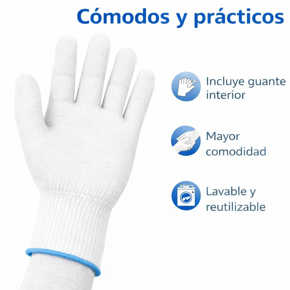 Guantes anticorte cocina ANSI A9 CE EN 388 2016 2 4 4 X F protección palma dorso dedos muñeca XL