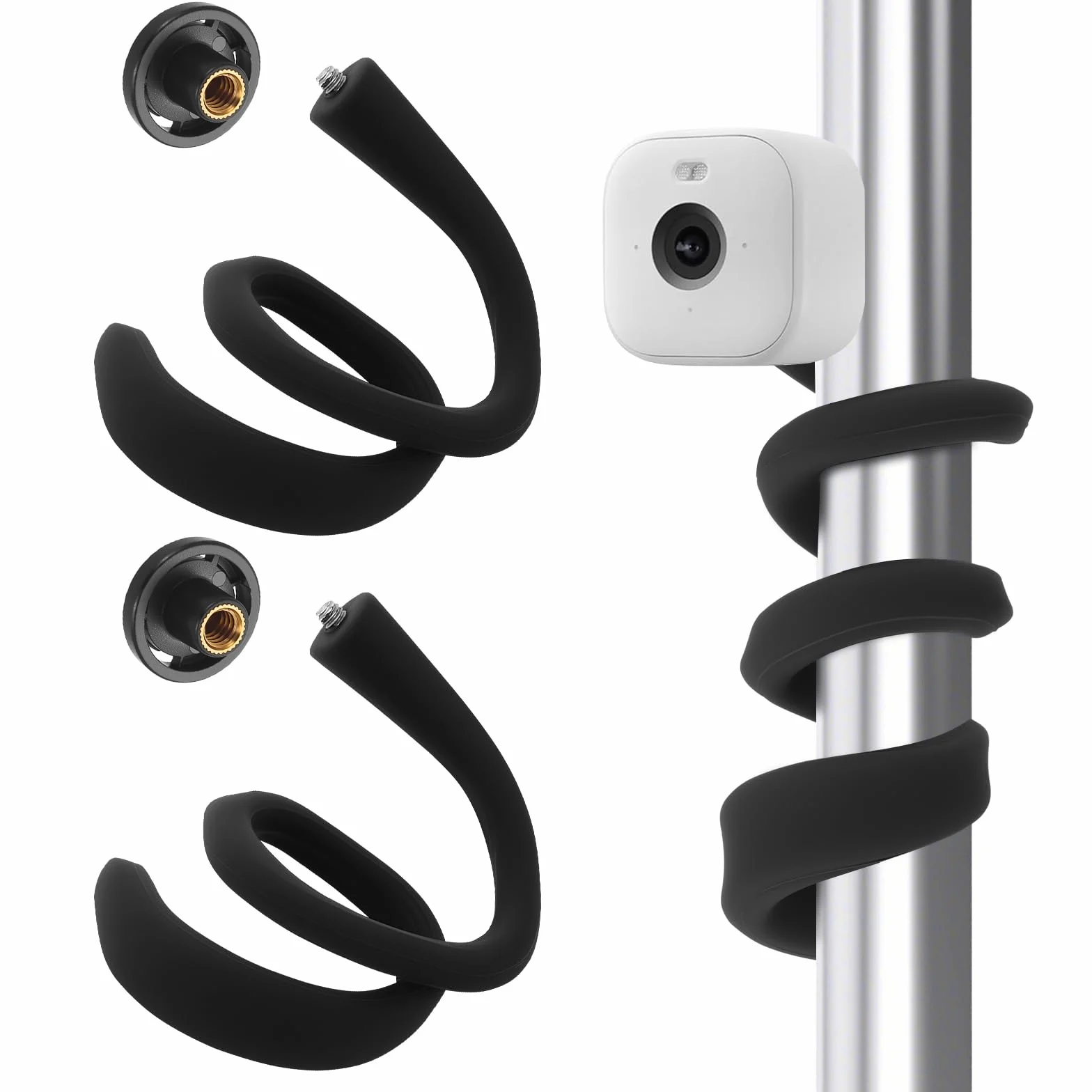 2 unidades de montaje flexible para cámara, soporte giratorio compatible con Blink Mini/Mini 2, Blink Outdoor 4 (4th Gen)/(3ª generación), XT/XT2, cámara interior (2, negro)
