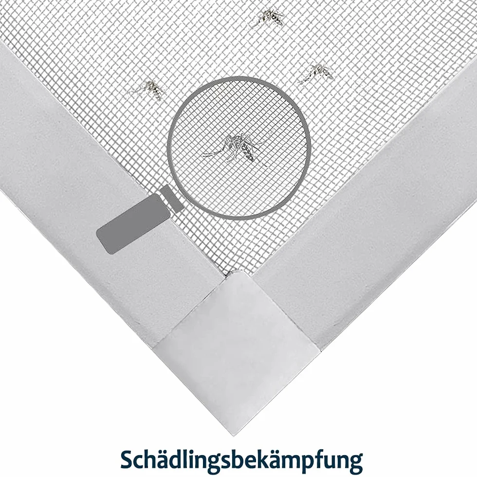 NAIZY Mosquitera para ventana con marco de aluminio Marco de abrazadera Prevención de insectos No requiere taladrar ni atornillar 100x120cm, Blanco