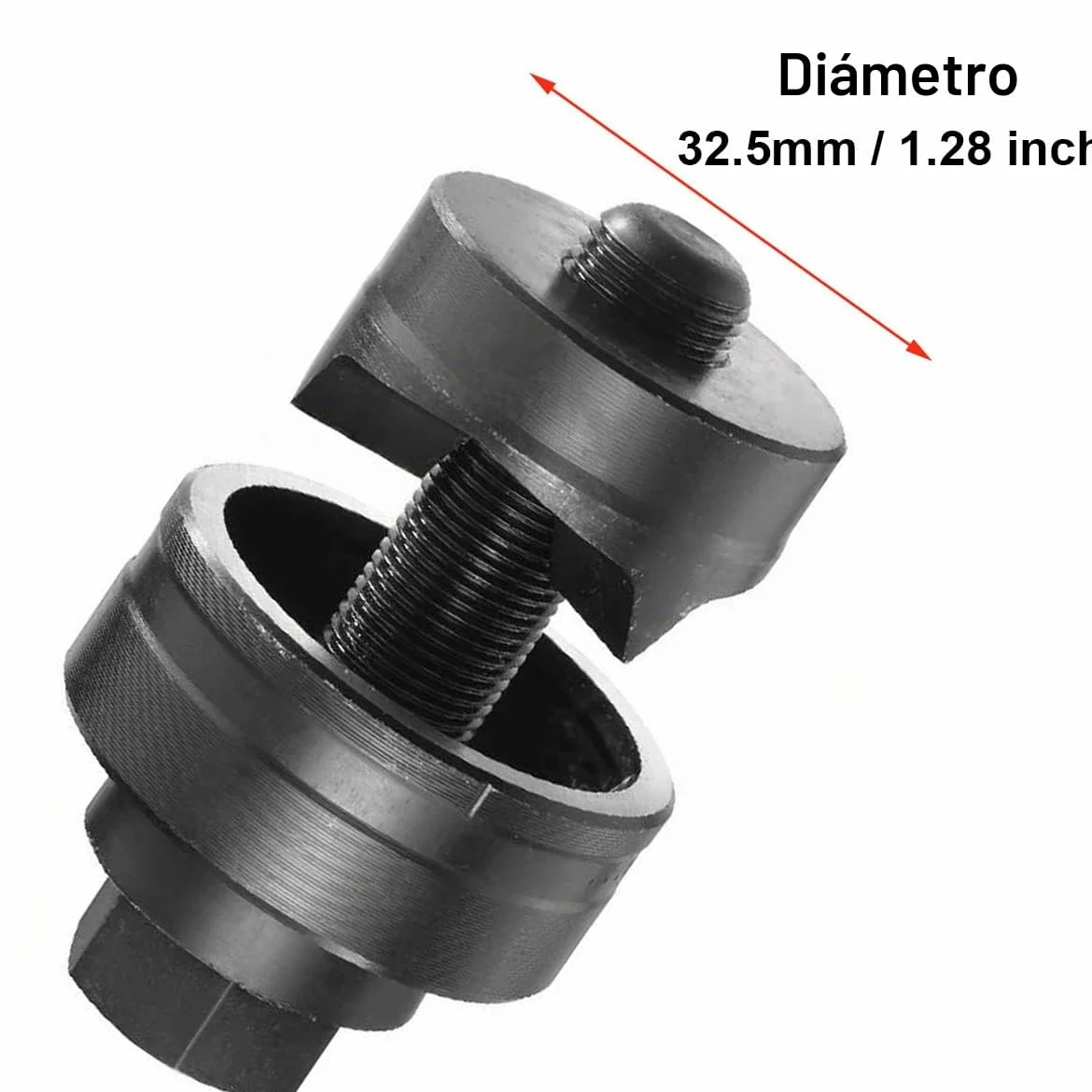 SagaSave Perforadora de agujero de perforación de chapa de 32,5 mm, cortador de agujero hexagonal de metal para fregadero, placa de acero, acero inoxidable, metal