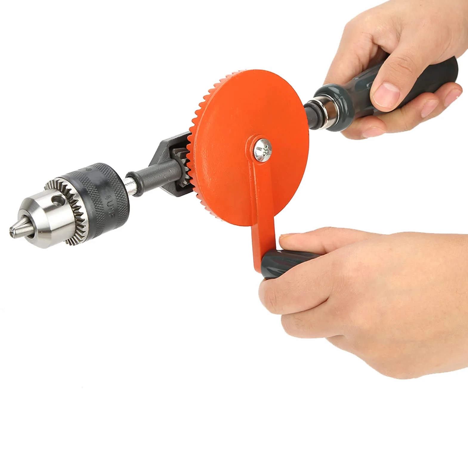 Taladro Manual de Manivela Ajustable, Mini Taladro Portátil, Jectse, Con Accionamiento de Piñones Dobles, Potente y Rápido, para Madera, Metal Fino y Suave, Plástico, PVC