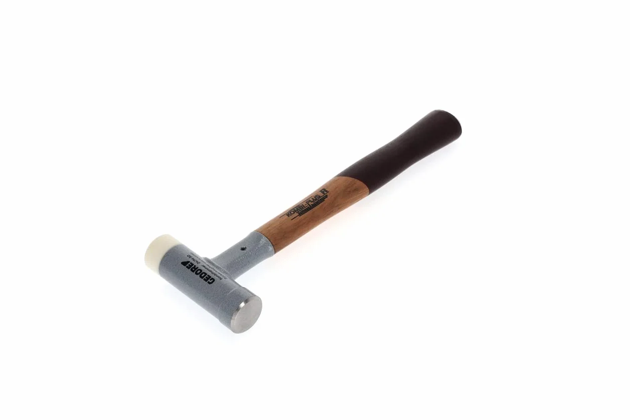 GEDORE Martillo KOMBI-PLUS R, Con empuñadura de madera, Martillo blando/universal, 30 mm de diámetro, Sin rebote, Mango de madera de pacana, 247 H-30