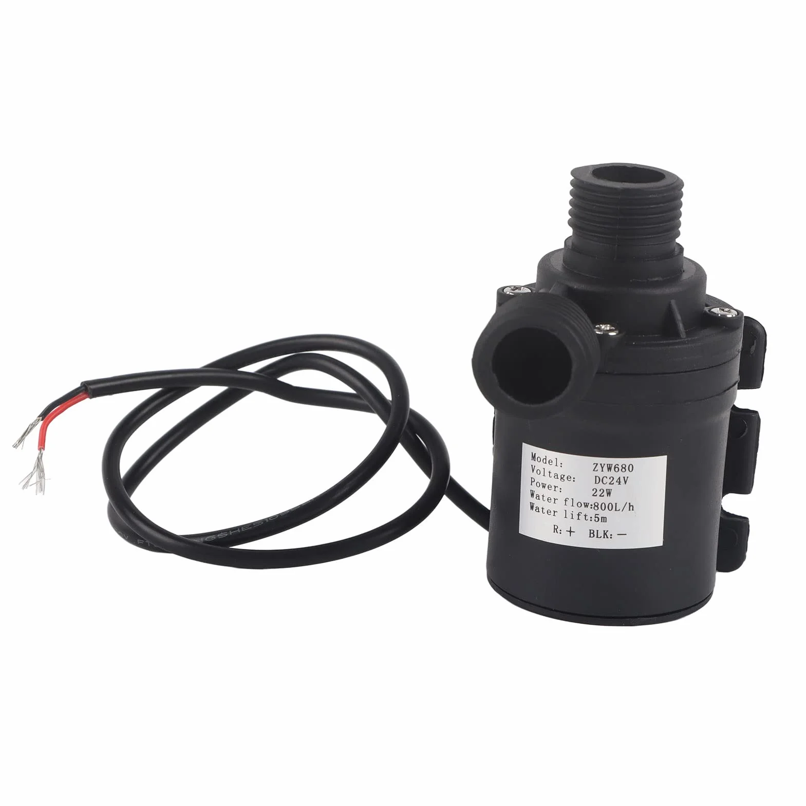 Bomba de Circulación de Agua 24V DC KIMISS Plástico ABS 24V Bomba de Circulación de Agua Caliente Energía Solar Motor sin Escobillas Acuario Sumergible 800L