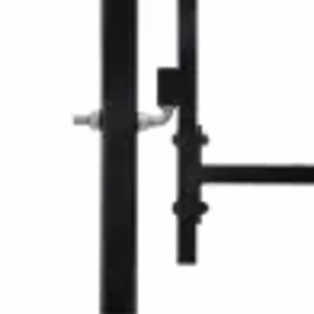 vidaXL Cancela de Valla Doble Puerta de Jardín Entada Vallado Exterior con Puntas de Acero Negro 3x1,5 m