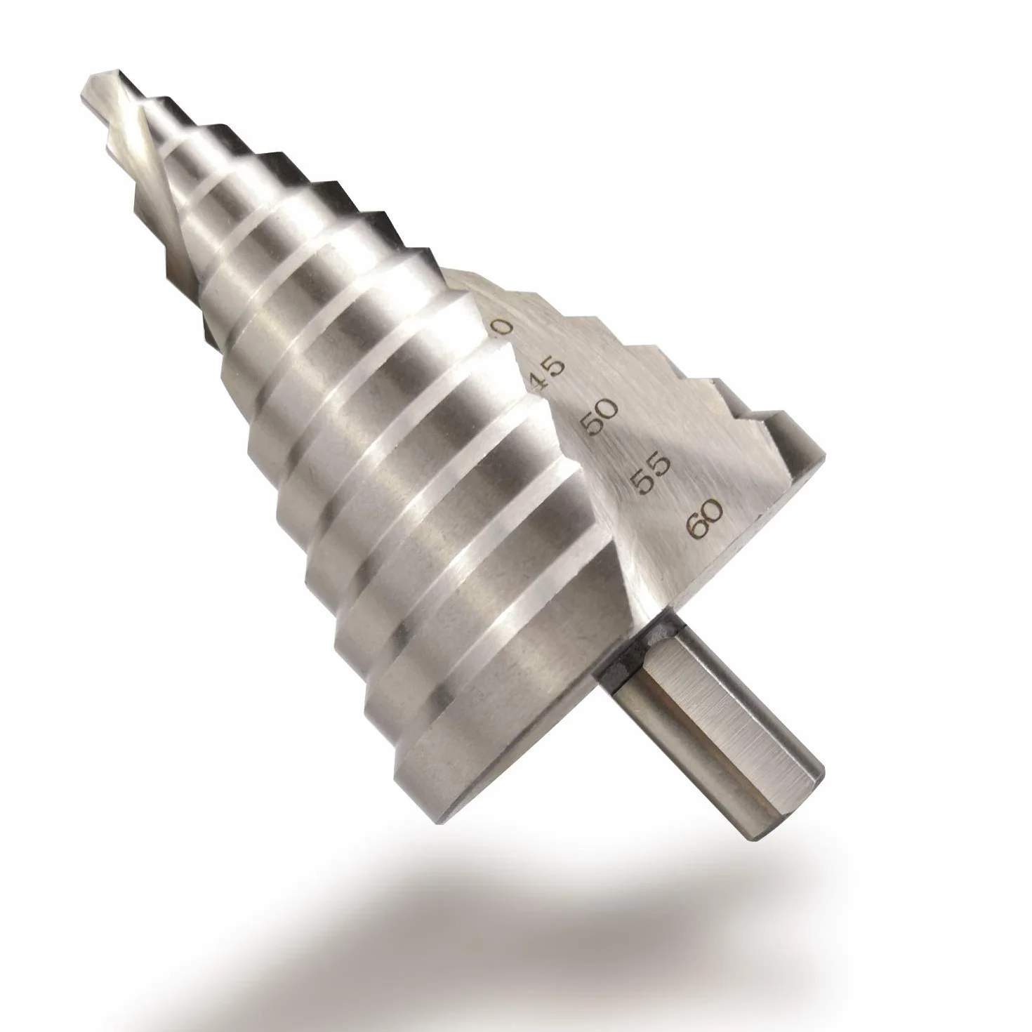 Broca Escalonada CUKCIC HSS 6-60mm Espiral Flauta Broca Cónica 12 Escalonada