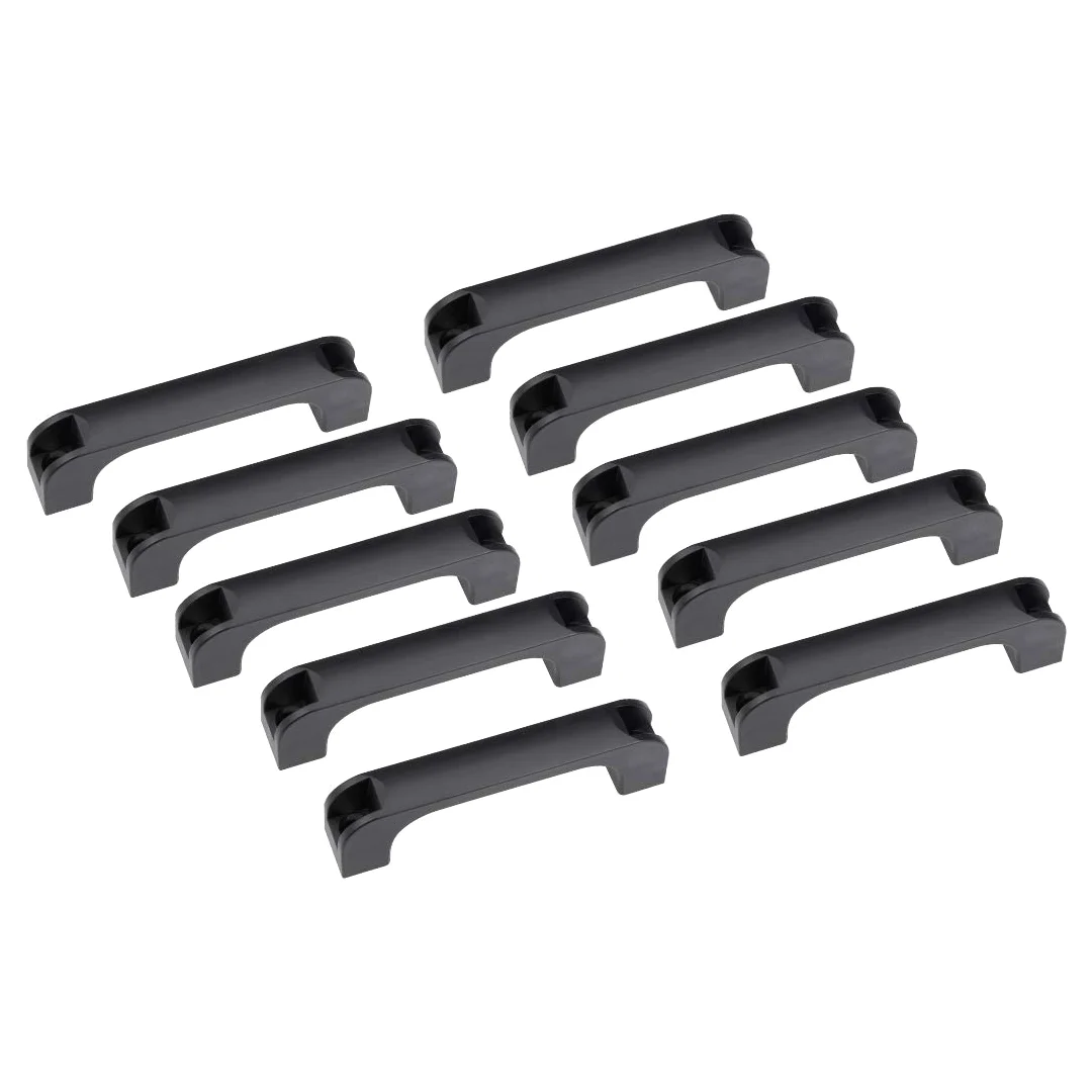 sourcing map Tirador Asa de plástico de Centros de agujero de 120mm para Equipaje de equipo mecánico 10 unidades