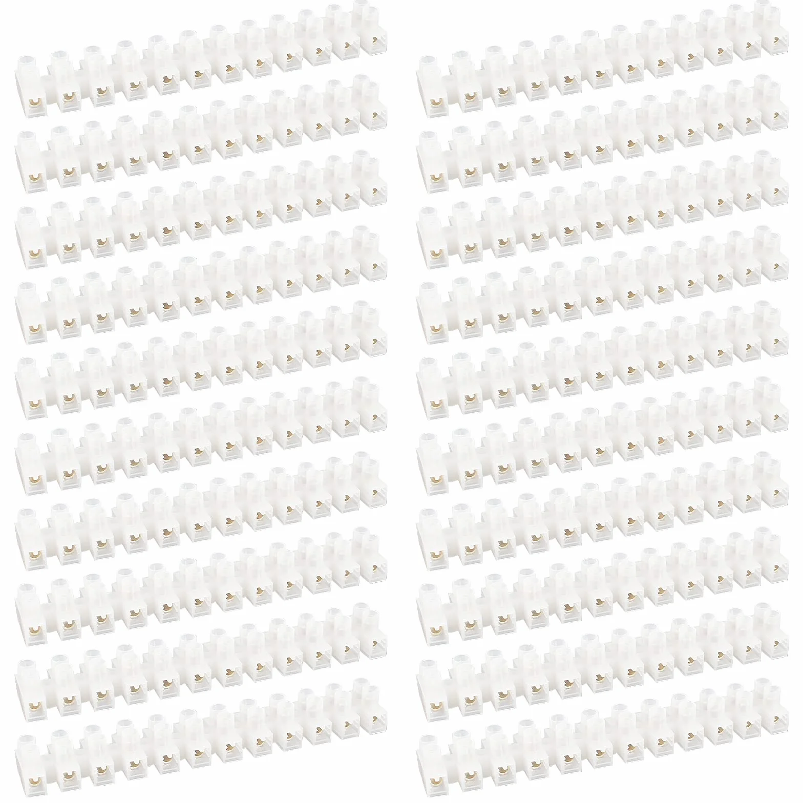 20Pcs Bloques de Terminales Eléctricos Regleta Electrica, Bornas de Conexion Electrica Bloques de Terminales de Tornillo Eléctrico Bloque de Tiras de 12 Posiciones, 10A