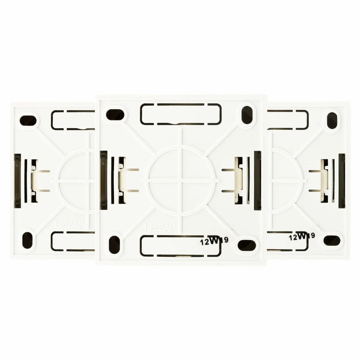 Base Schuko 16 A Blanca Pack 3 Compatible con Molduras Estándar Mecanismo Extraíble