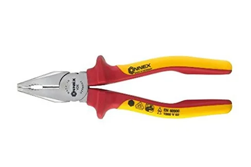 Max-power um101030 Pinza Universal con aislamiento 1000 V para electricista 180 mm, Azul