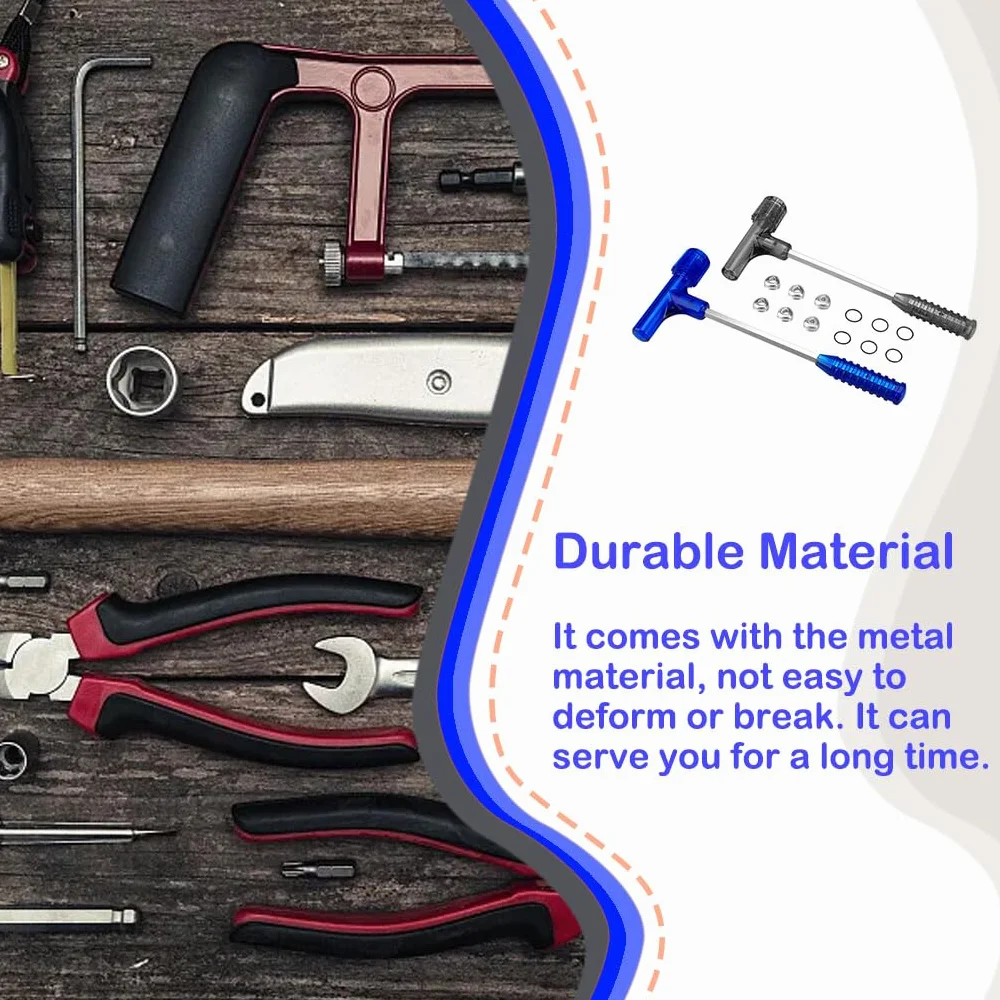 IOIUSKKU Martillo extractor de balas de impacto con tres juegos, herramienta manual de seguridad, agarre cómodo, taller de reparación multifuncional de resistencia, Azul