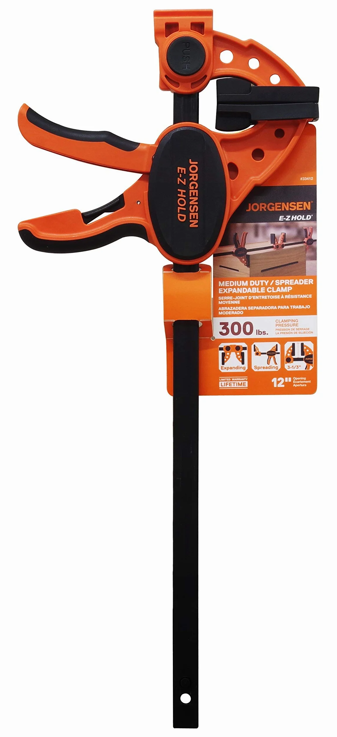 Pony Jorgensen Jorgensen POJ33412 - Abrazadera de barra expandible (12 pulgadas), color naranja
