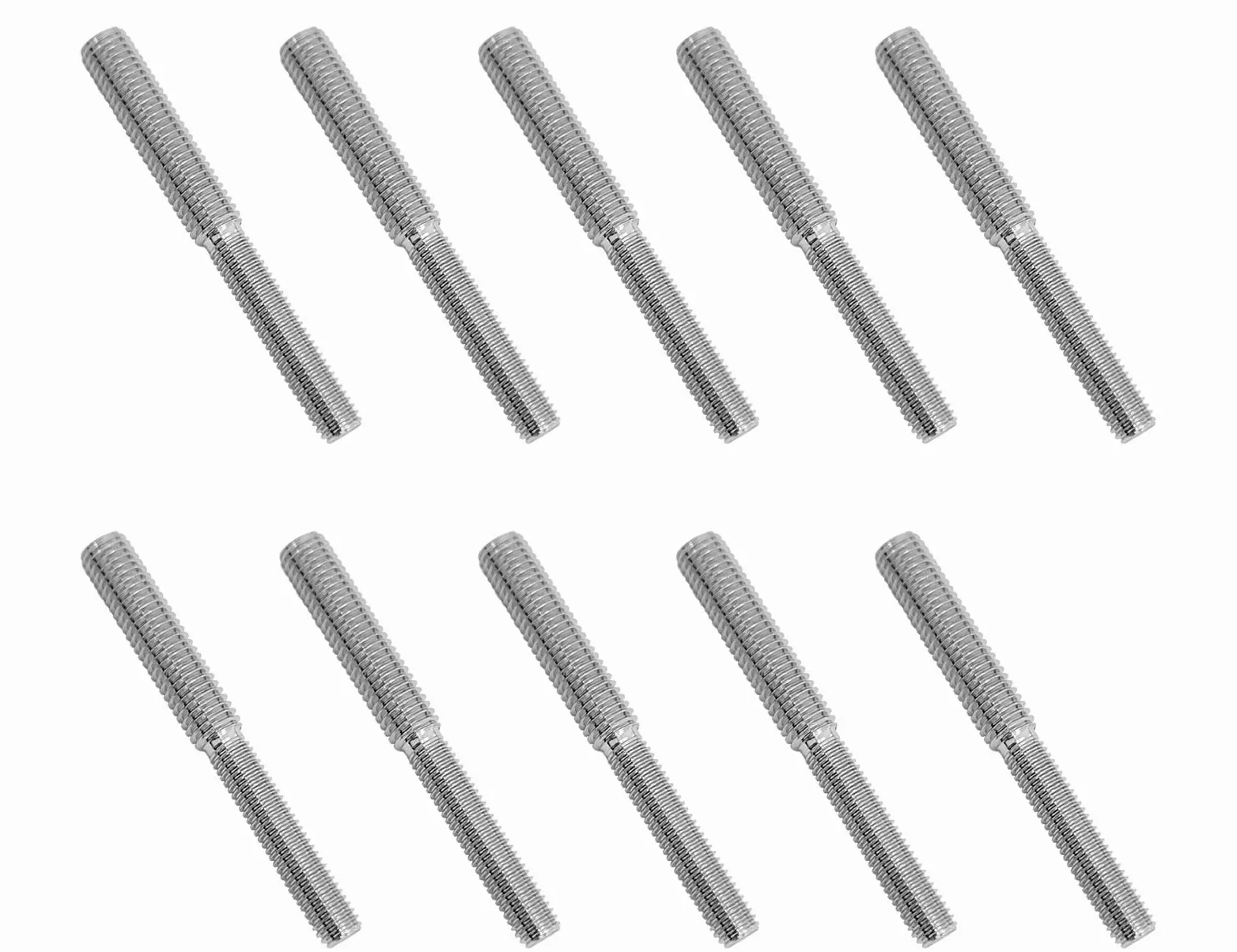 Adaptadores roscados reductores de diámetro de acero inoxidable 304 con perno de doble cabeza de 10 x 80 mm para sujetadores de columnas estructurales (m6 a m8) (M8 to M10)