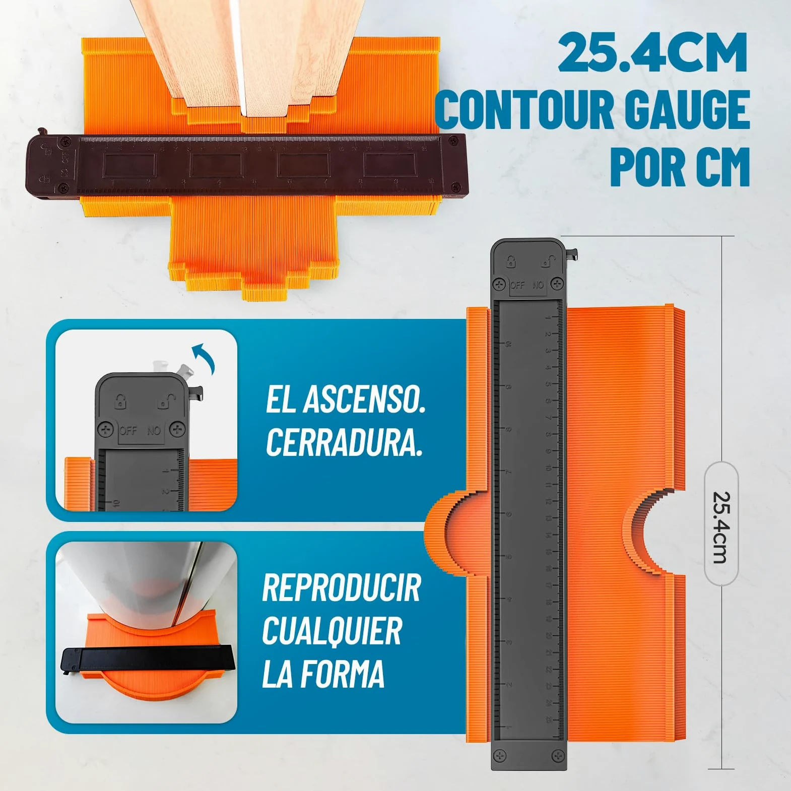 Zozen Herramientas laminadas/bastidores de vinilo, pisos de madera de vinilo golpeando bloques conx, medidor de perfil de 25.4cm, palanca, 40 almohadillas de suelo, martillo de goma.