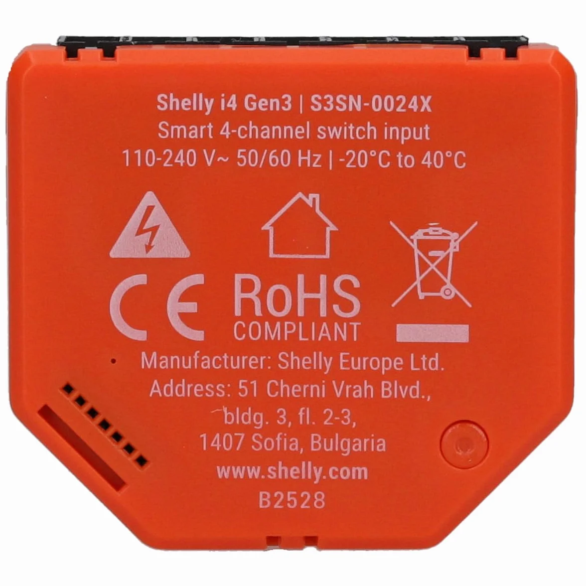 SHELLY Activador de escena i4 Gen3, Bluetooth y WiFi