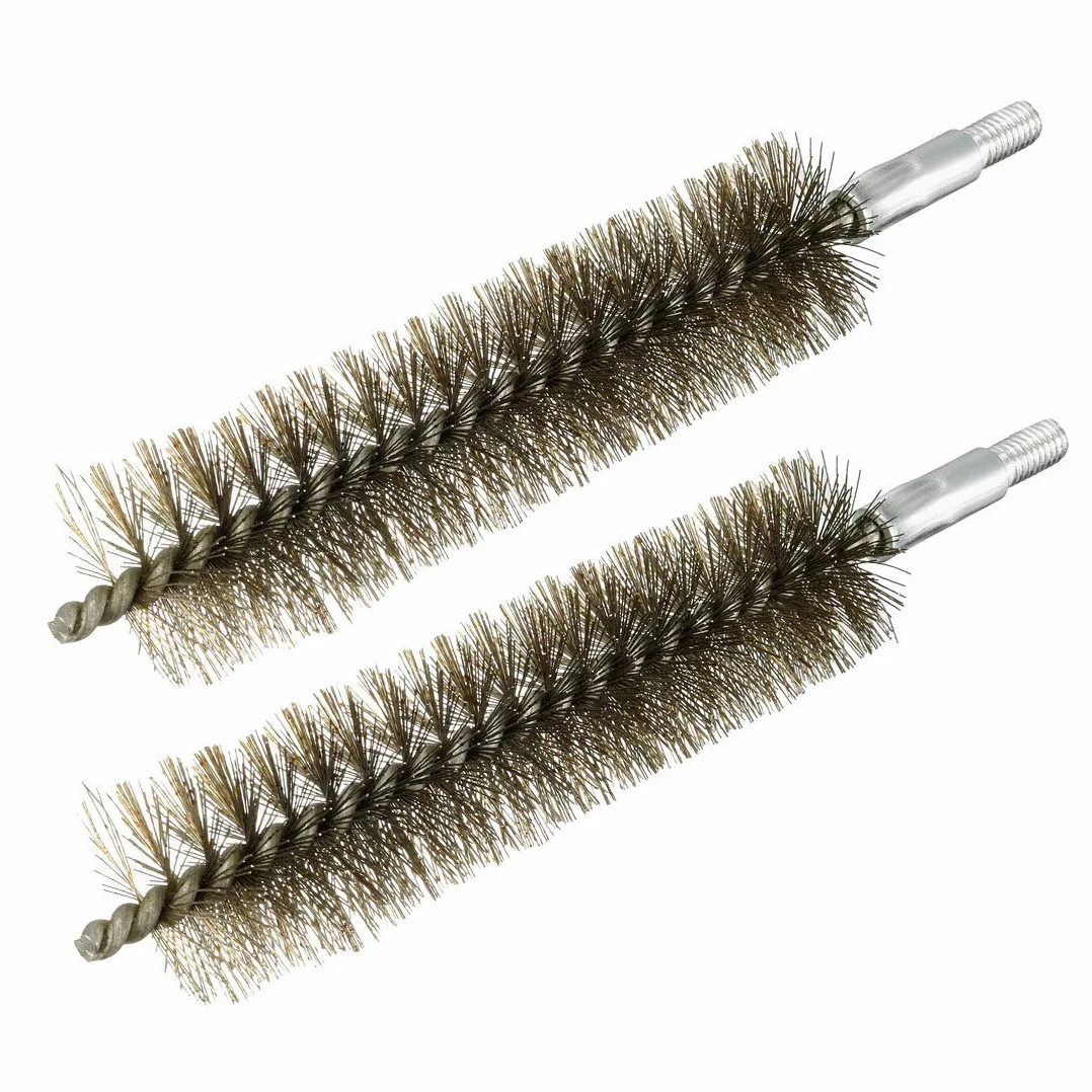 sourcing map 2pcs Cepillo de limpieza de barrido de 25 mm de diámetro Alambre de acero M6 Tubo chimenea