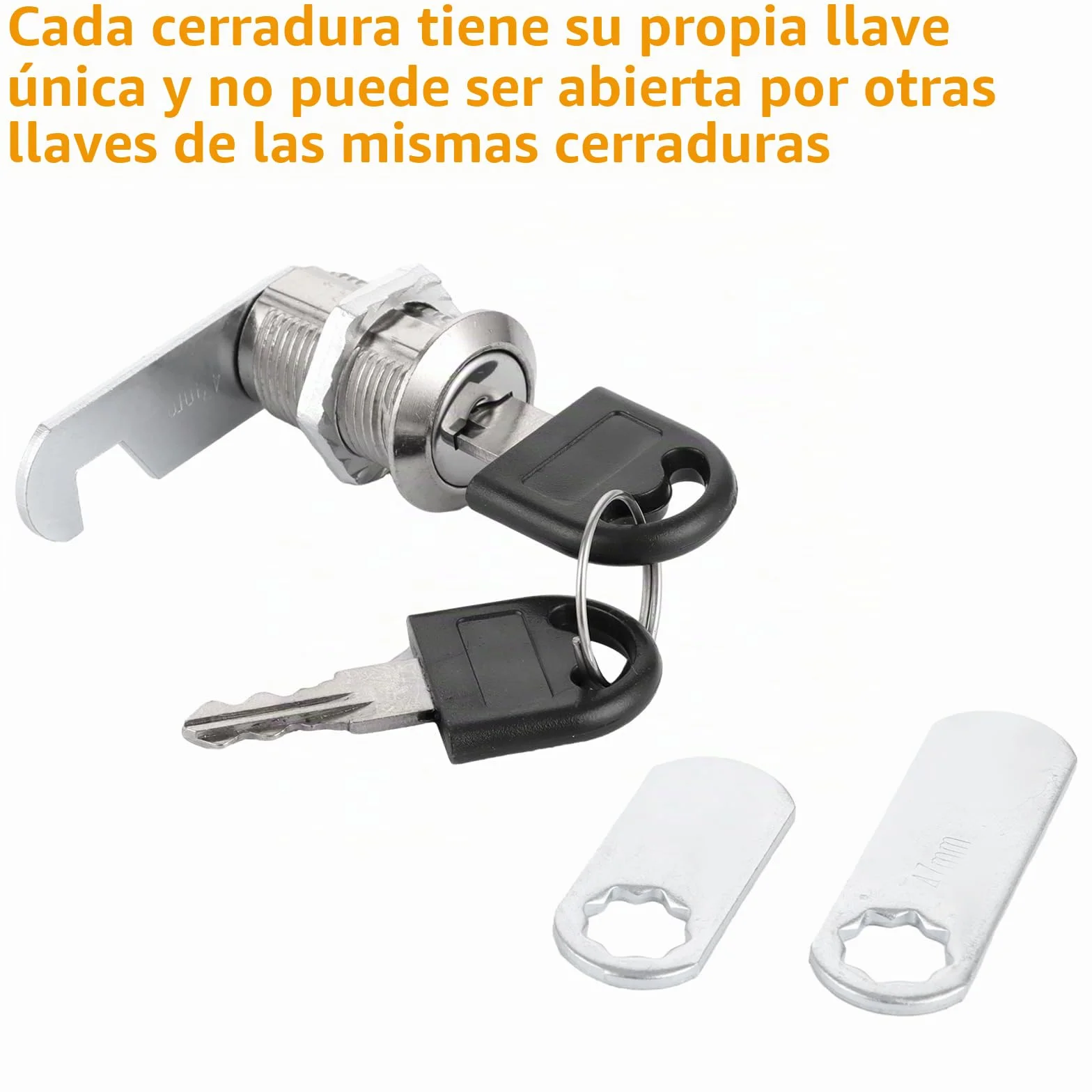 Cerradura Buzon Universal 20 mm, Cerradura Taquilla de Zinc con Llave, Bombin Buzon 47/35 mm, 10 Piezas