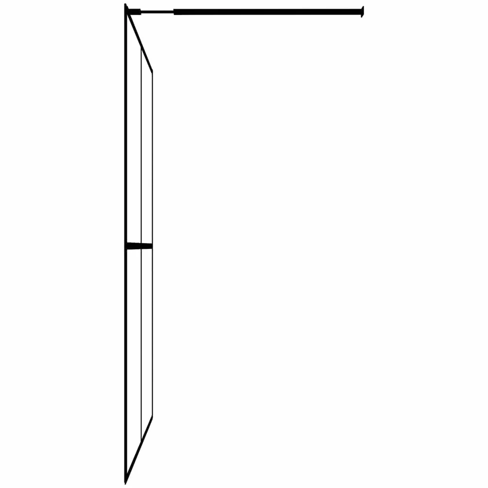 Mampara Ducha Vidrio Templado 100x195 cm | 5 mm Grosor, Estructura Aluminio, Perfil Ajustable, Barra Soporte, Fácil Limpieza