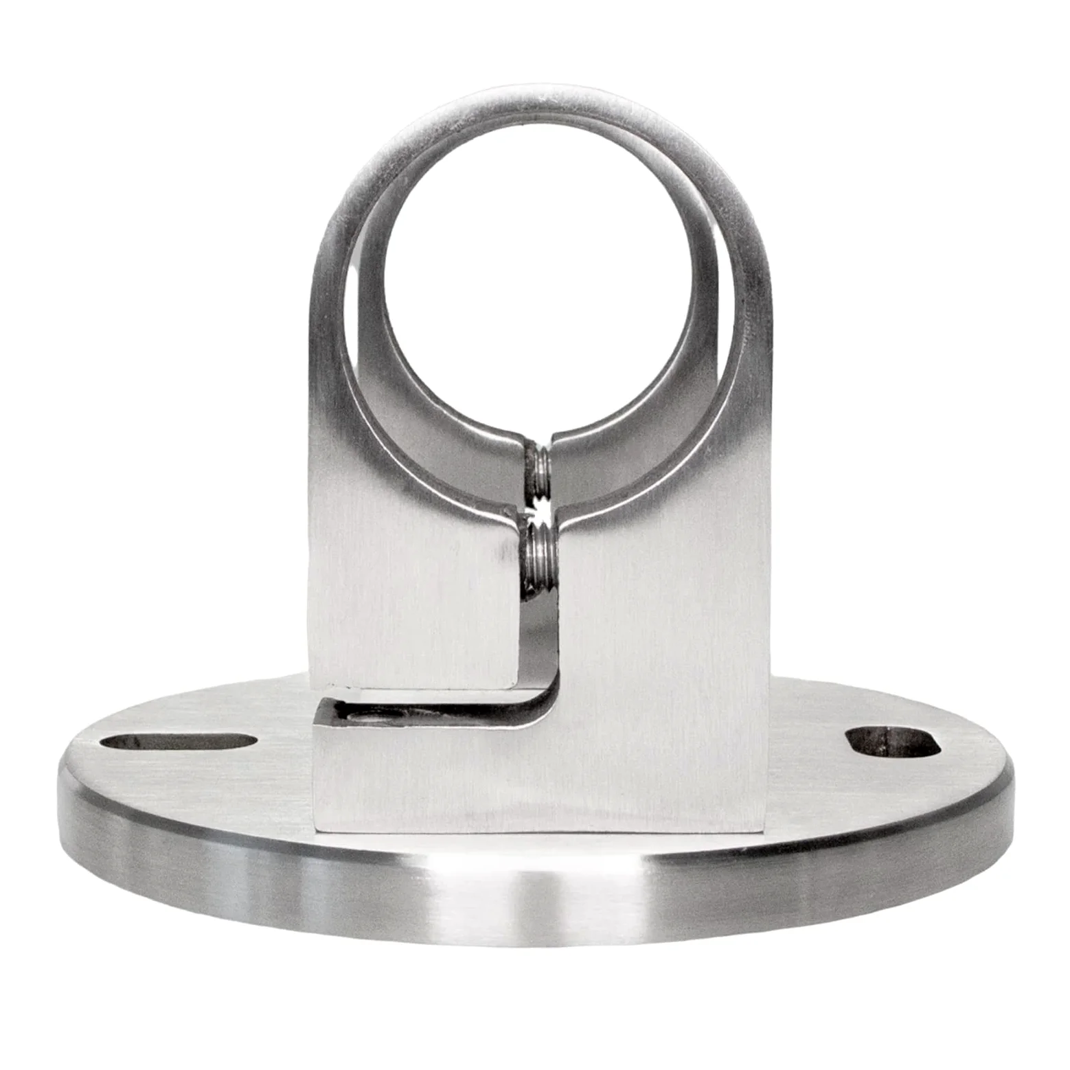 PRIOstahl Anclaje de pared de acero inoxidable V2A, soporte para postes, 42,4 mm, soporte para barandillas, soporte de pared, resistente a la corrosión, para exterior e interior