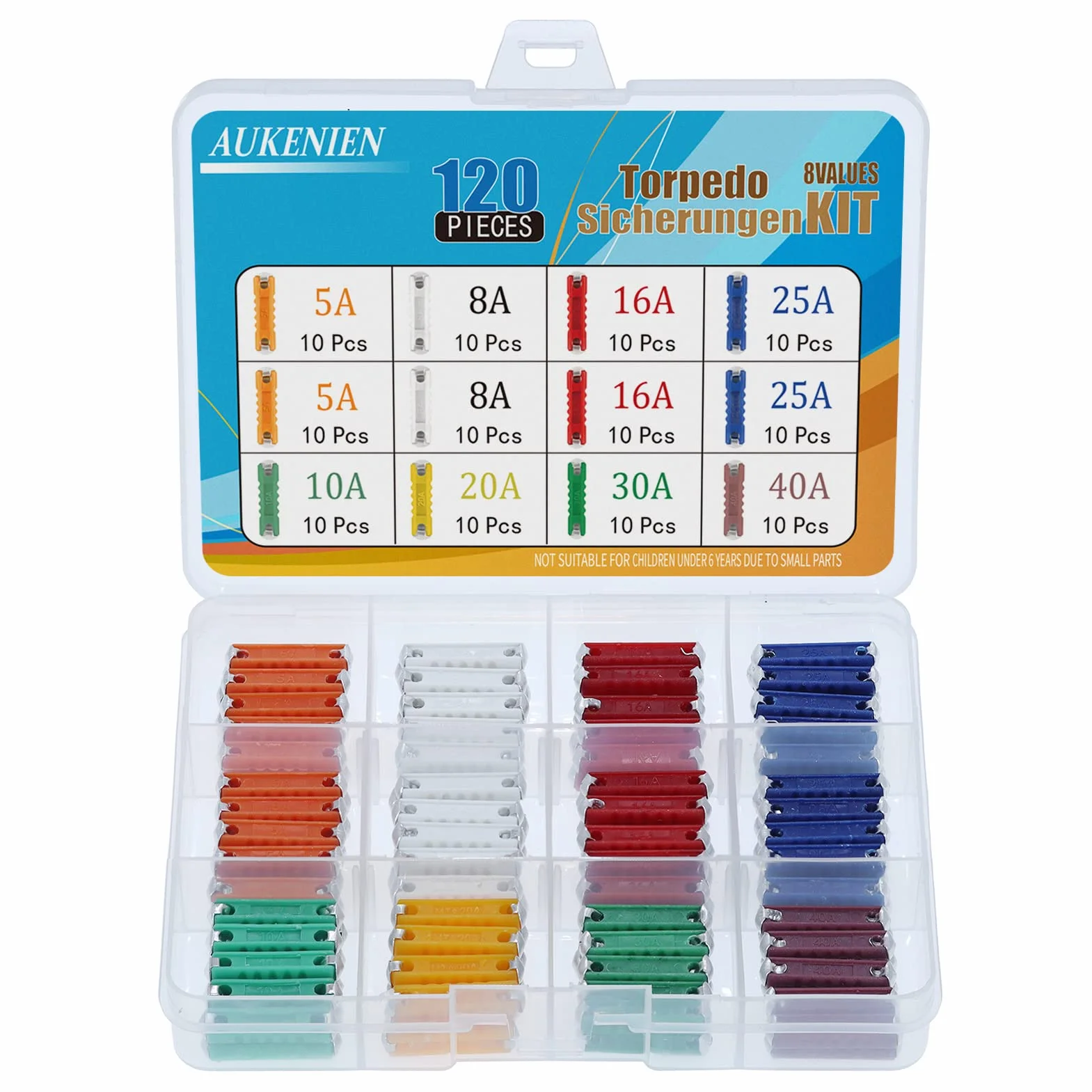 Fusibles Cerámicos de Coche Torpedo 5A 8A 10A 16A 20A 25A 30A 40A para Coches Clásicos