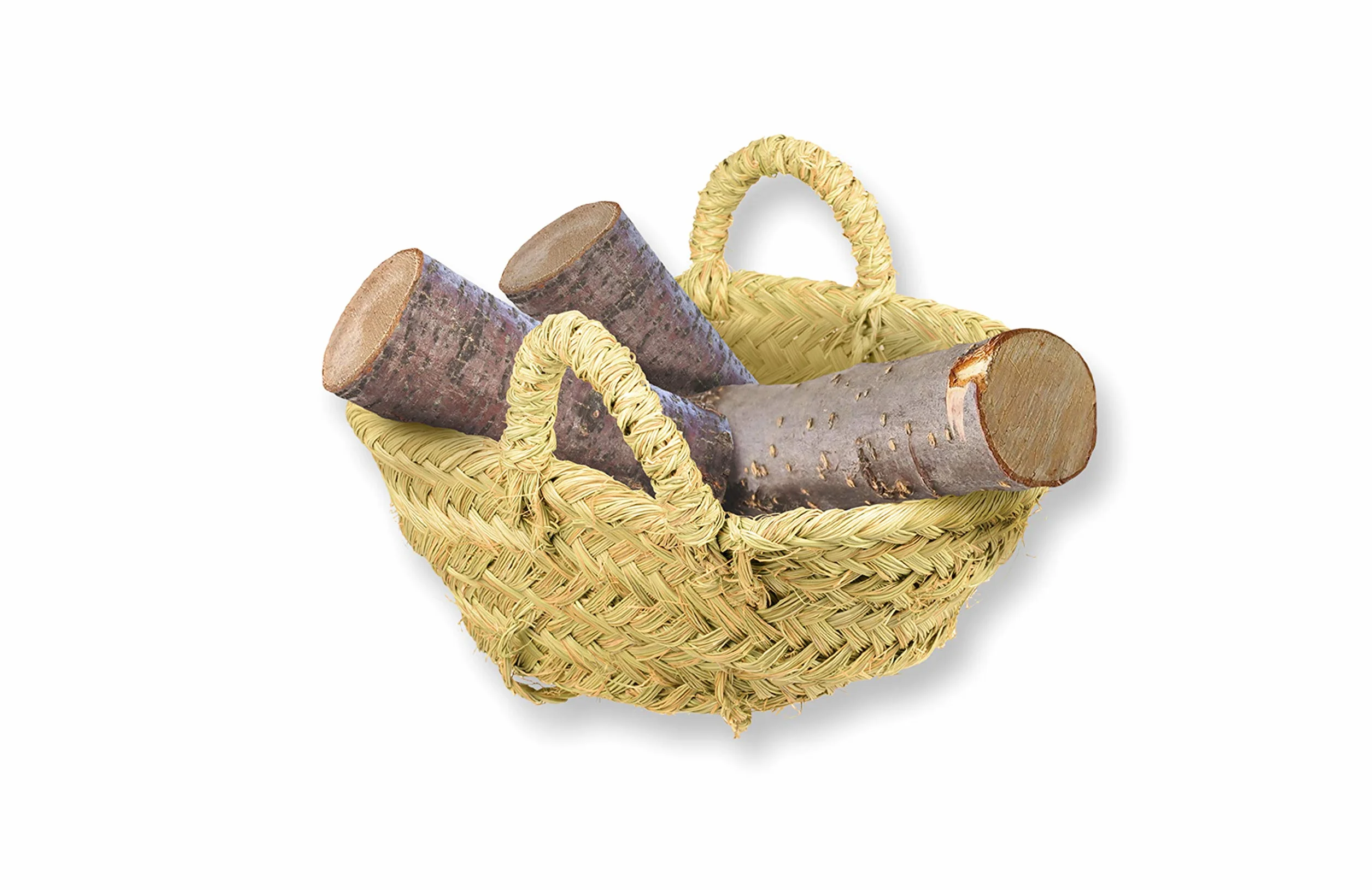 HERSIG - Capazo de Esparto redondo | Capazo Leñero Interior - 35x35x17cm (Medidas Aproximadas)