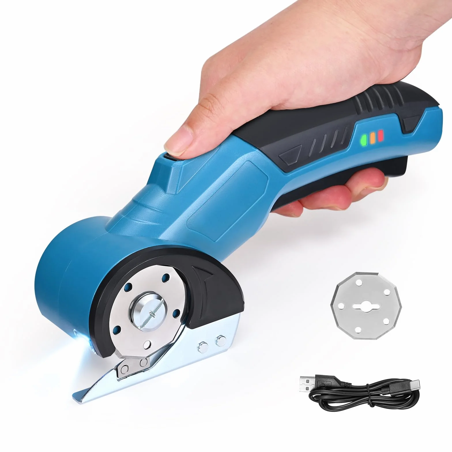 Portátil tijeras electrica costura SK5 320 RPM 1500mAh cortador de tela tijeras eléctricas para cortar tela espesor máximo de corte 8mm para cuero,tela,caja de cartón