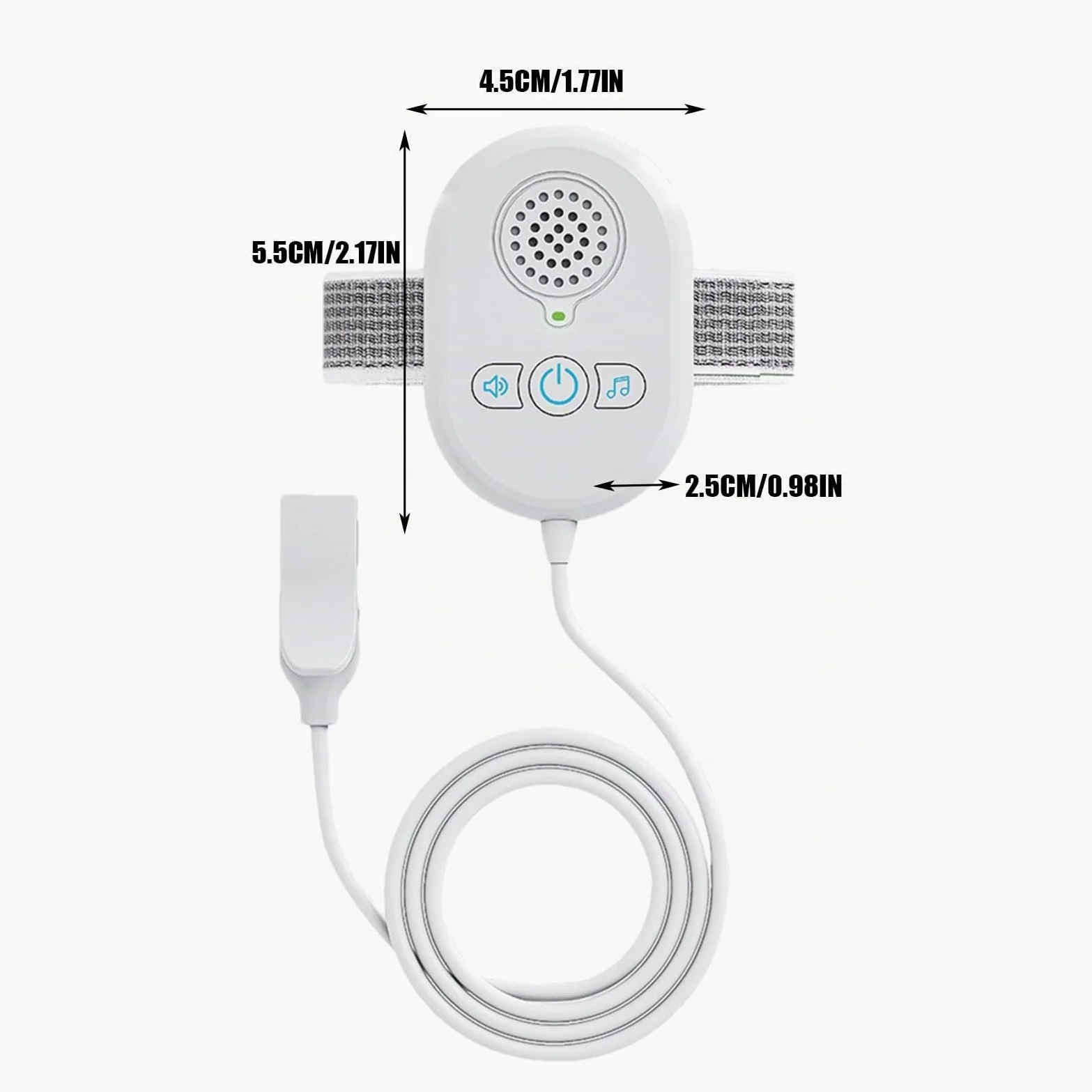 Sensor de enuresis de cama, solución de entrenamiento para ir al baño, alarma de sonido fuerte, alerta de vibración fuerte, monitor de enuresis nocturna, dispositivo de entrenamiento eficaz, sensor