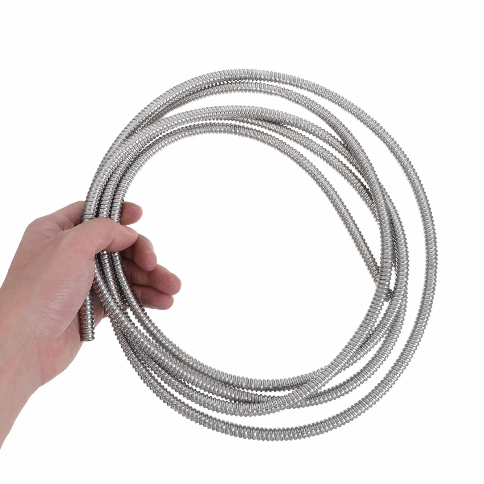 Conducto eléctrico flexible de pared reducida, tubo de acero inoxidable de 7 mm para gestión, cableado y protección de cables industriales y domésticos.