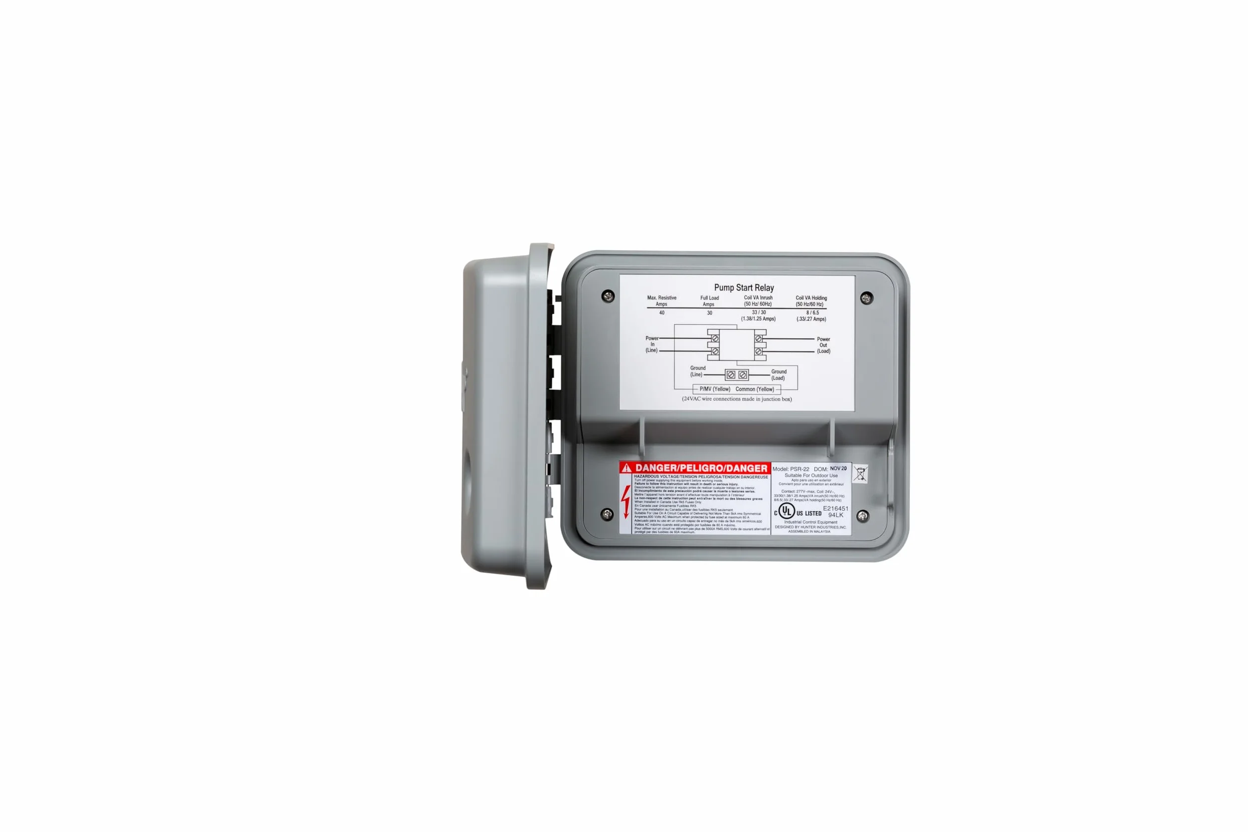 FCE PSR-22. Relé arranque bomba monofásica 230VCA hasta 2,2 kW marca
