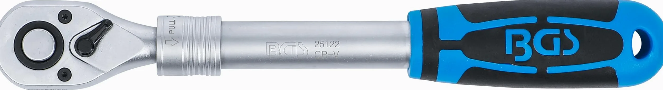 BGS 25122 | Carraca reversible, extensible | 12,5 mm (1/2") | 305-445 mm