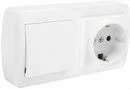 SOLERA Base fija 2P+T 16A 250V conmutador interruptor 10AX 250V 148x72x28mm blanco MUR63U