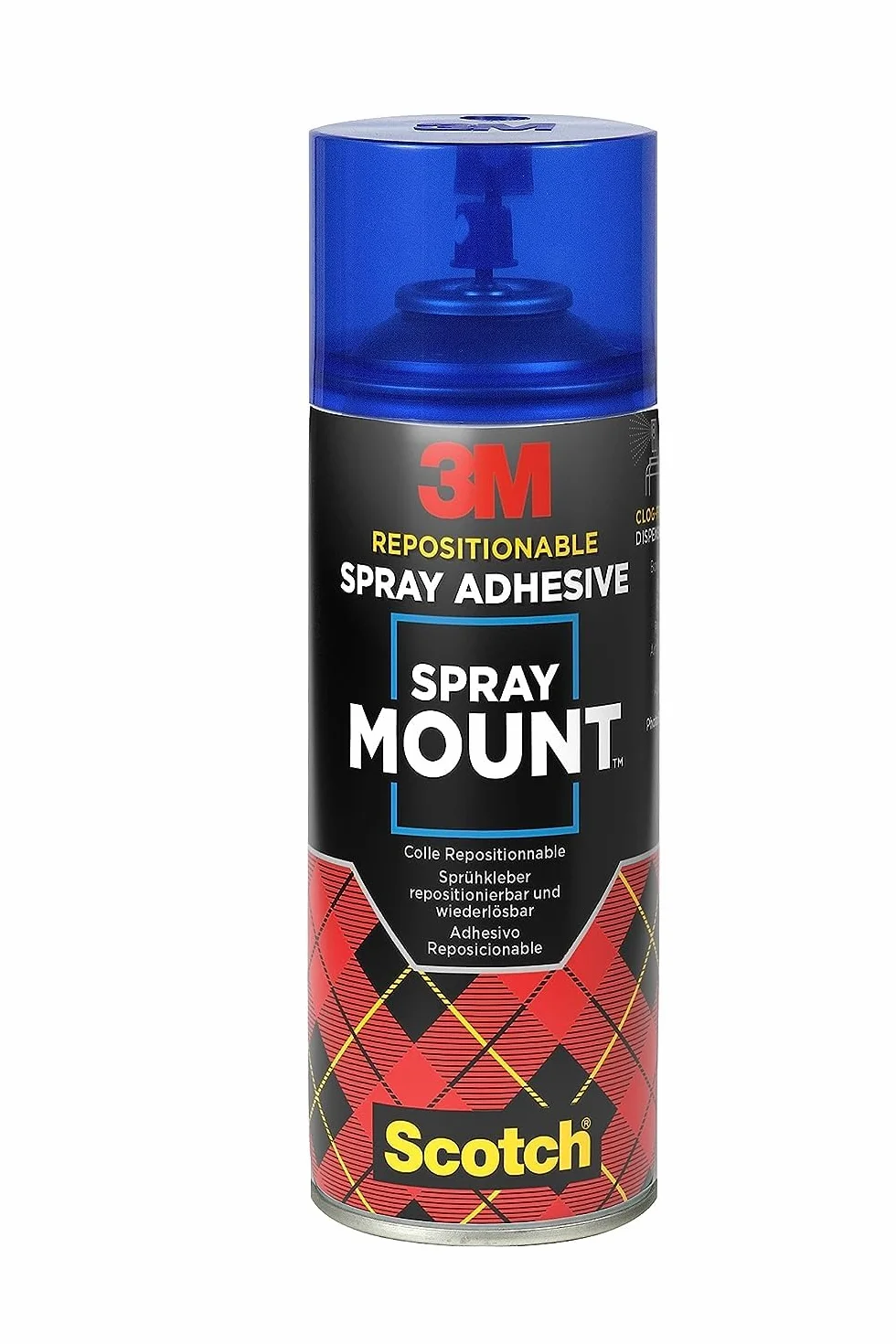 Scotch SprayMount Adhesivo en Spray, 400 ml, 1 Bote/Paquete - Ideal para Fotografías, Tableros y Carteles