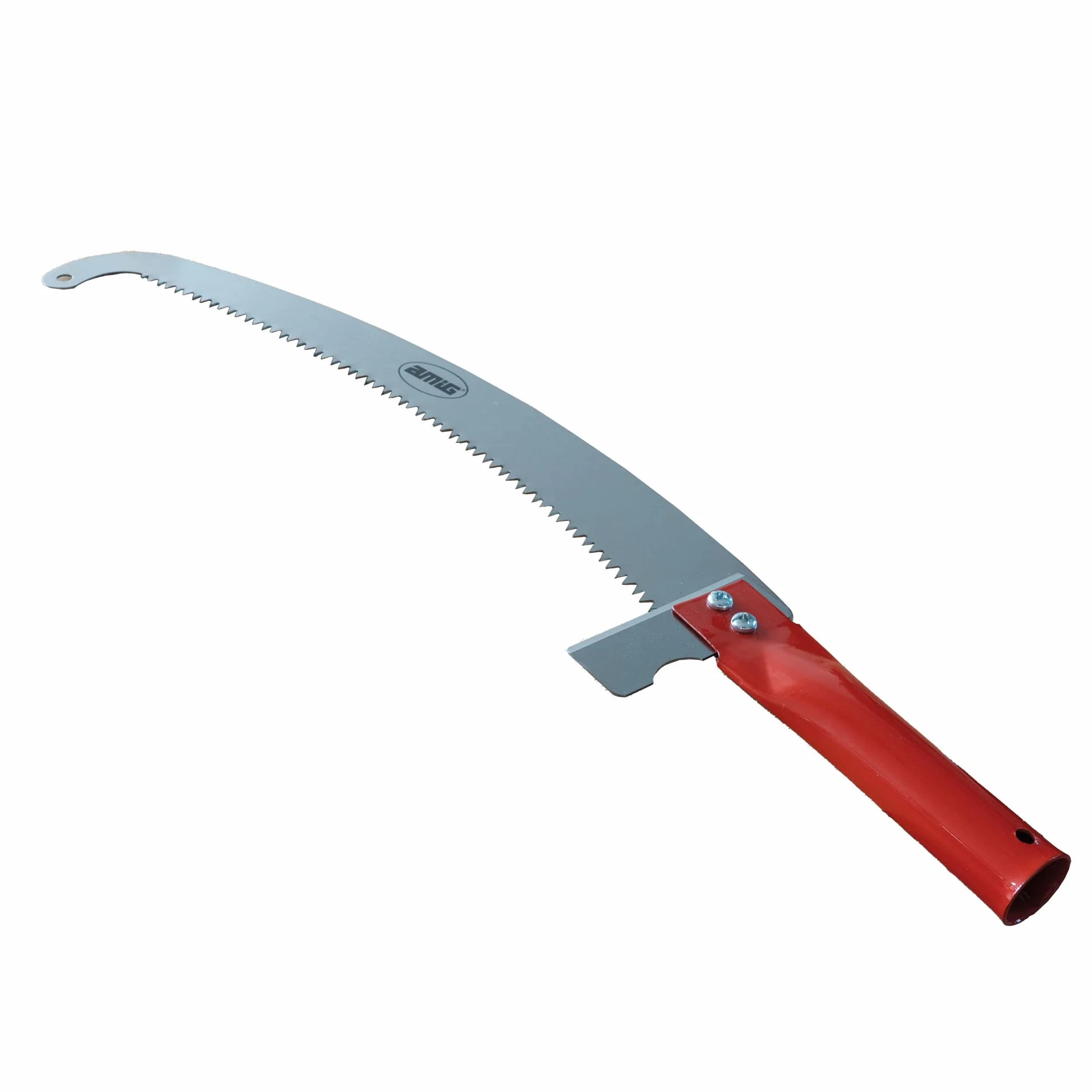 Amig Serrucho de Poda en Altura 410 mm Acero Mango Tubular para Pértigas Ø25 mm Sierra de Mano Cortar Ramas Troncos Altos