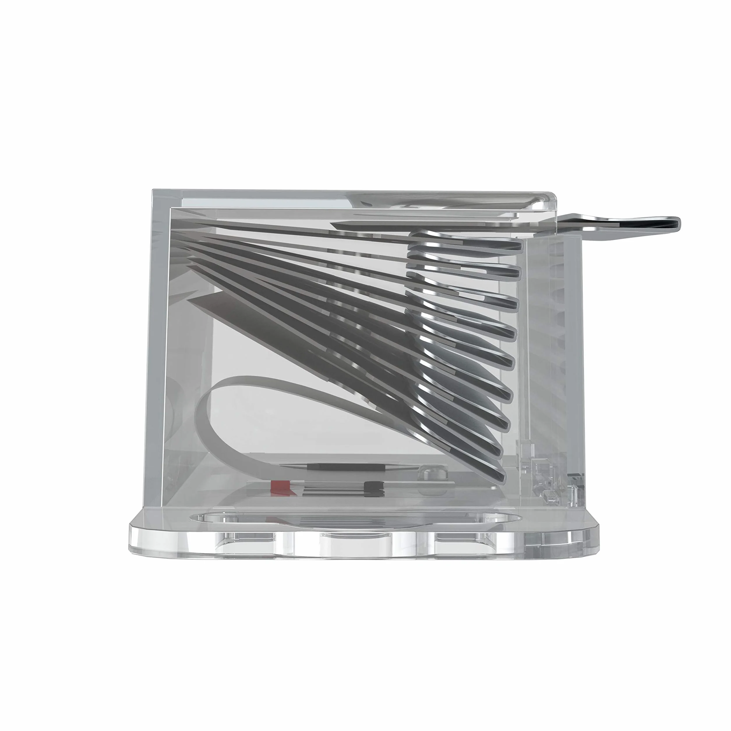miaX 10 Cuchillas de Repuesto de Acero para Rasqueta Vitrocerámica | 10 cuchillas de acero, caja dispensadora, para rasqueta de vidrio, vitrocerámica, recambios