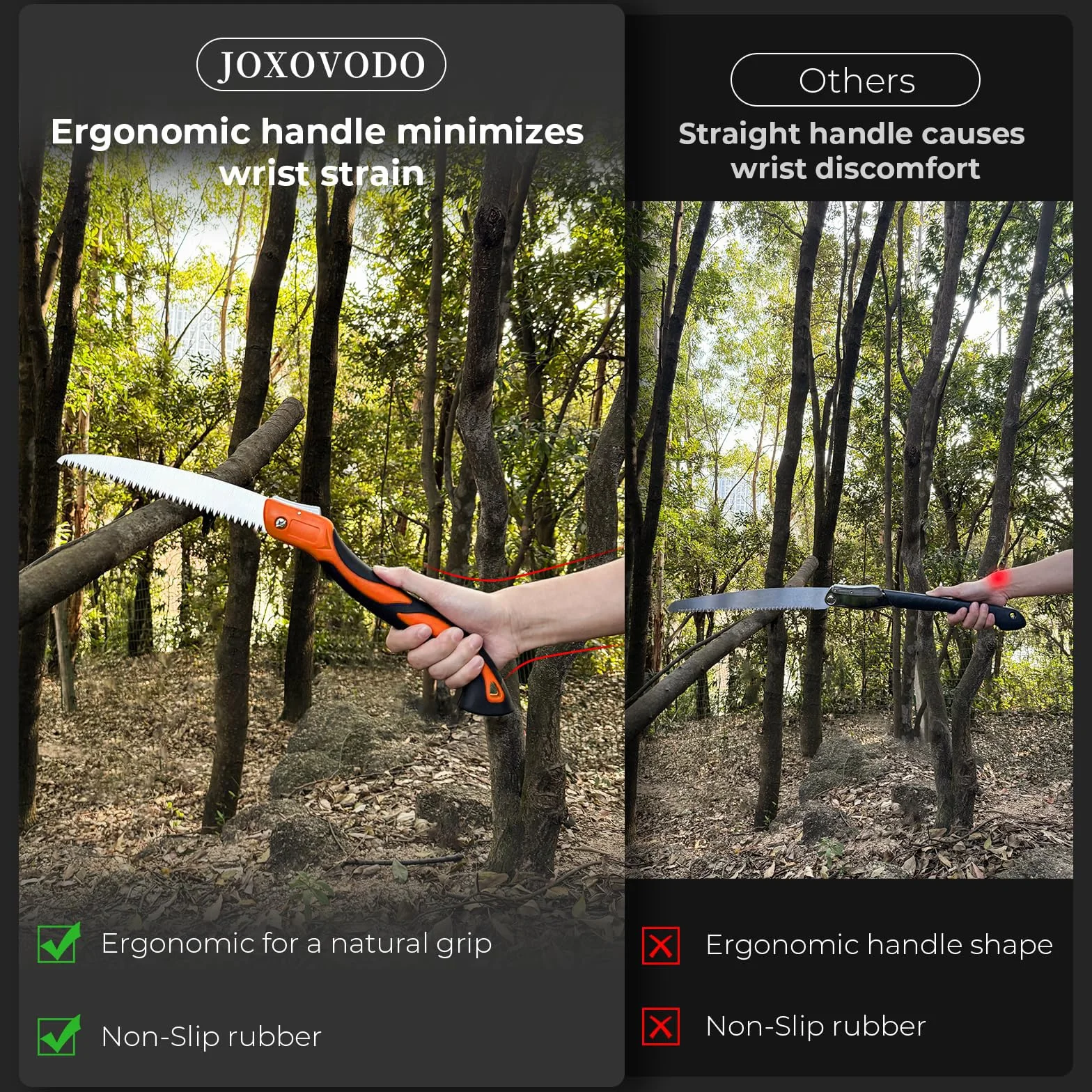 Sierra Plegable, Sierra de Podar en SK5 Acero Carbono, Diseño de Dientes Afilados, Serrucho de Jardín Antideslizante, Serrucho de Mano para Arboles Madera Camping Jardinería Holzbearbeitung