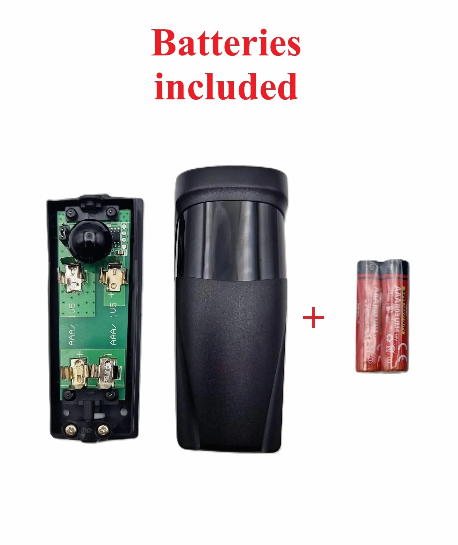 Par de fotocélulas con sensores universales inalámbricos a batería de exterior orientable a 180° para automatización de portones, barreras, alarmas AC/DC 12-24 V