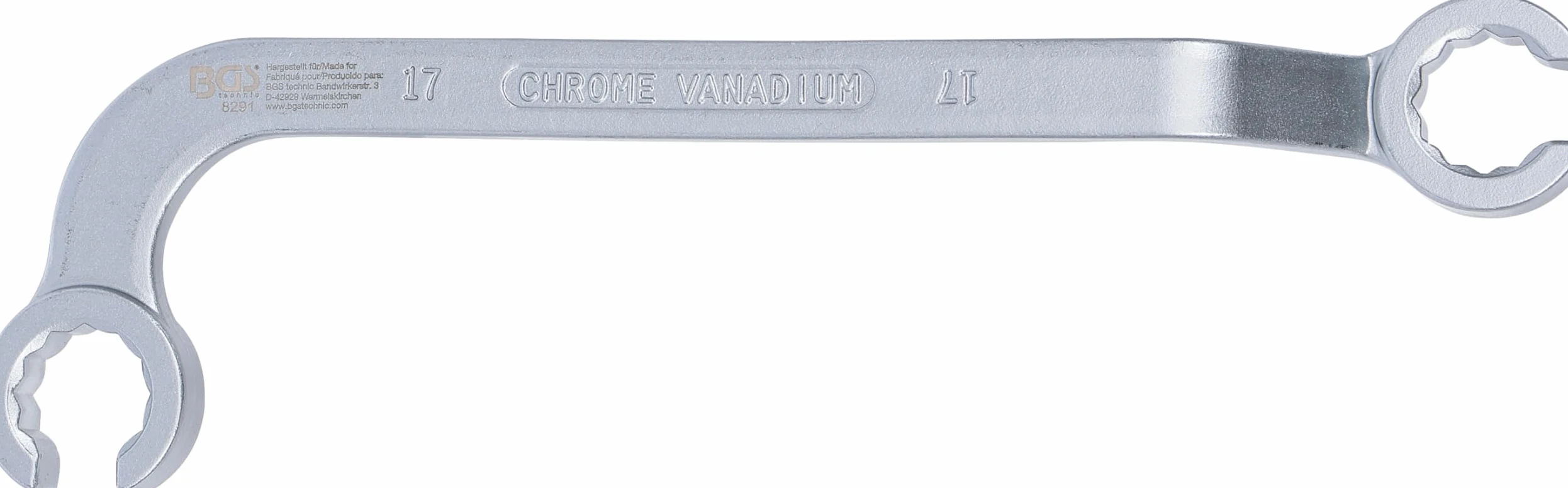 BGS 8291 | Llave doble, abierta | para los tubos de inyectores diésel | 17 mm