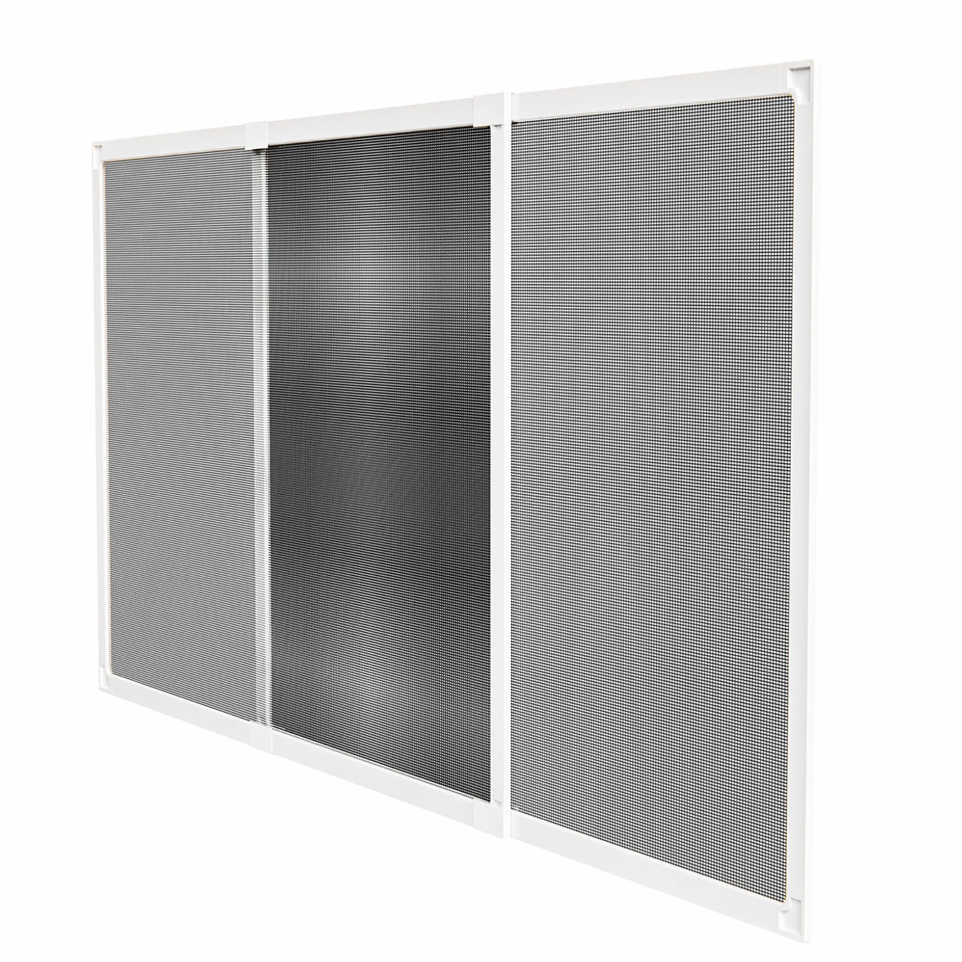 Amig – Mosquitera Extensible para Ventanas - Instalación sin Tornillos - Encajable en el carril de la persiana - 70 x 50 cm - Ajustable hasta 130 cm - Aluminio Blanco y Malla de Fibra de Vidrio gris