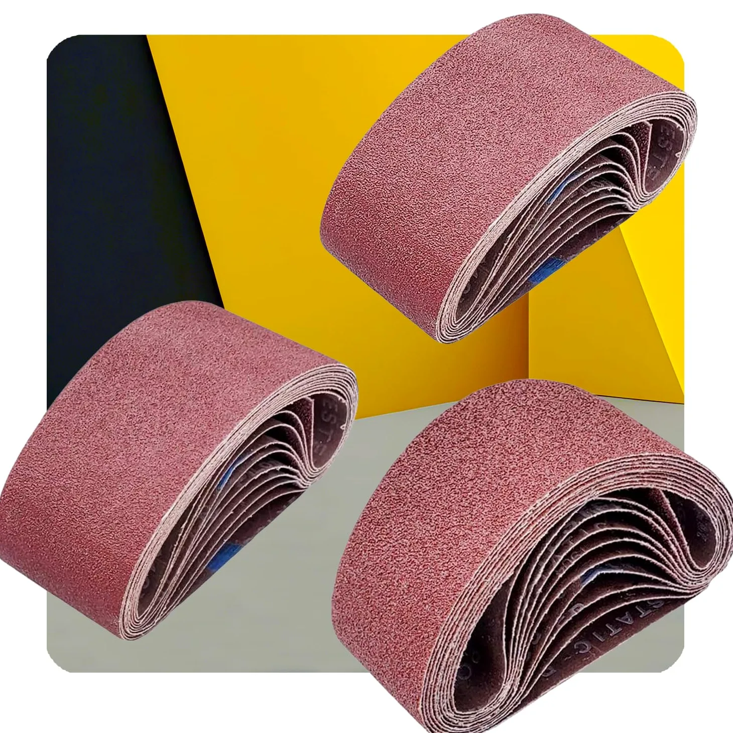 Tonmp 30 correas de lija de 6,3 x 40,6 cm, 10 correas de lija de óxido de aluminio de grano 80 120 para lijadora de banda (6,5 x 40,6 cm)