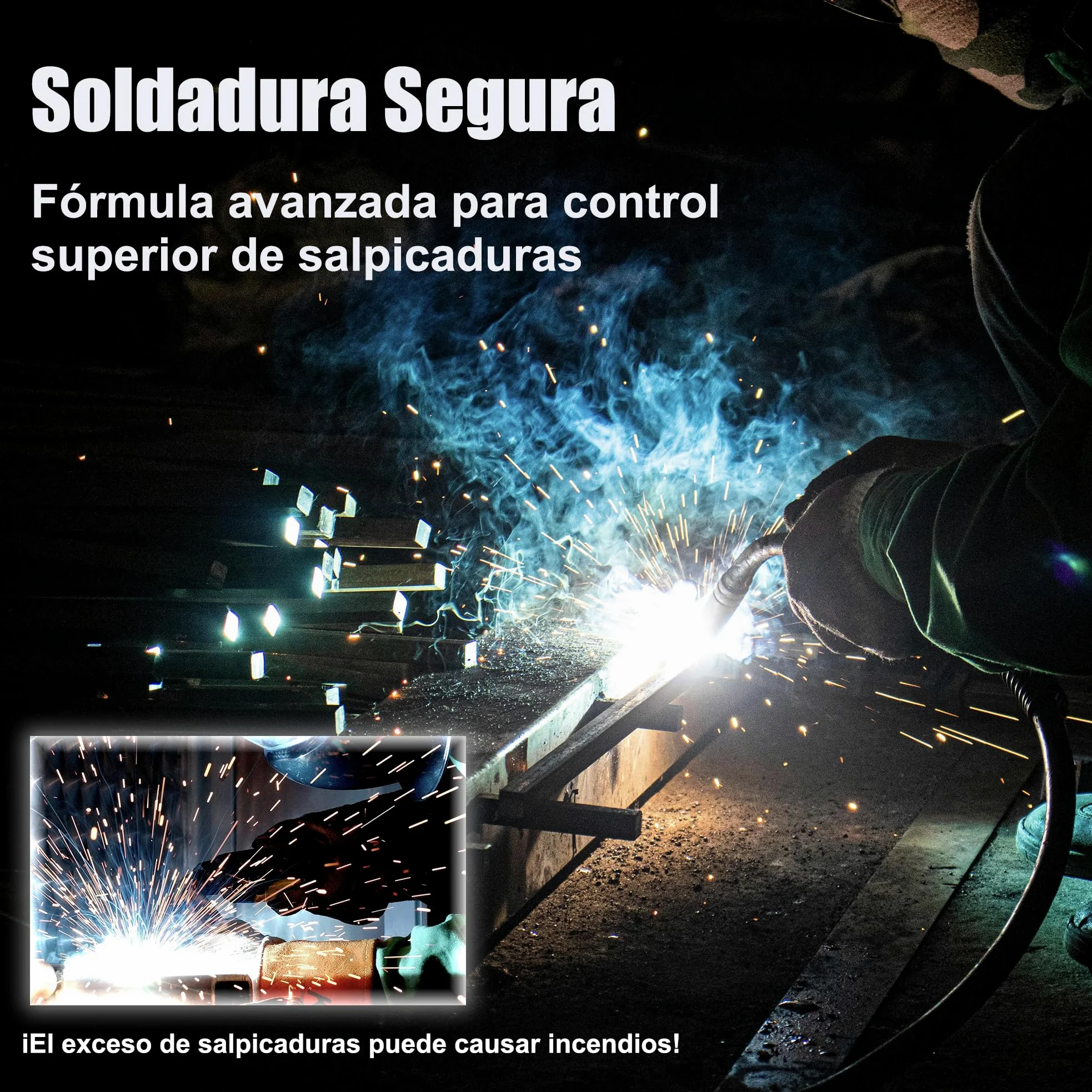 Hilo Tubular Sin Gas 0,8mm Peso neto: 0,9 kg - Carrete E71T-GS para Máquina Soldadura MIG, Soldadura Semiautomática Multiusos (Acero Dulce) 1 Unidad