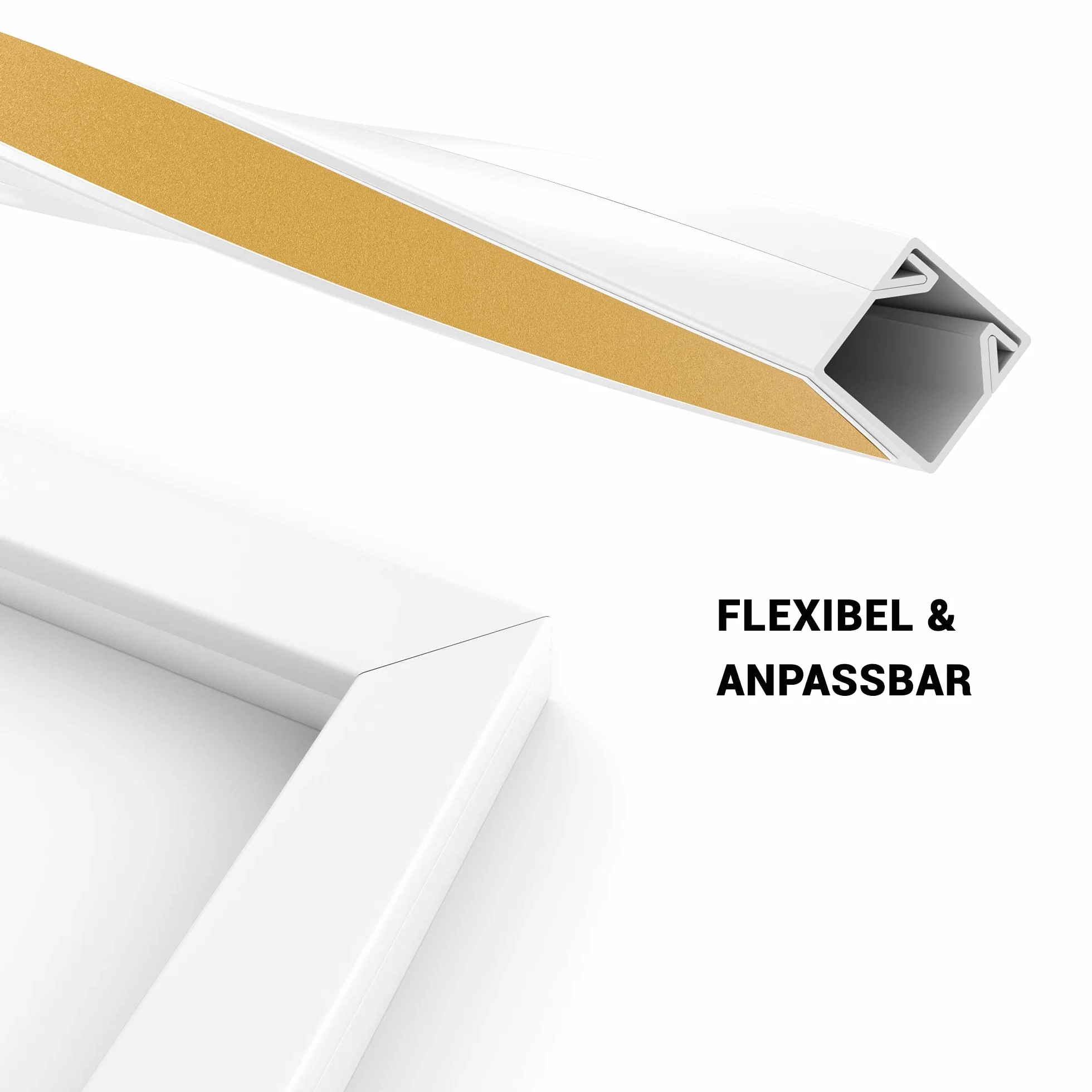 CILSON Canaleta para Cables autoadhesiva 10 m (10 x 1 m), 15 x 10 mm, PVC Blanco RAL 9010, Resistente a los Rayos UV – Modelo WDK15105W / 6700040.1.10