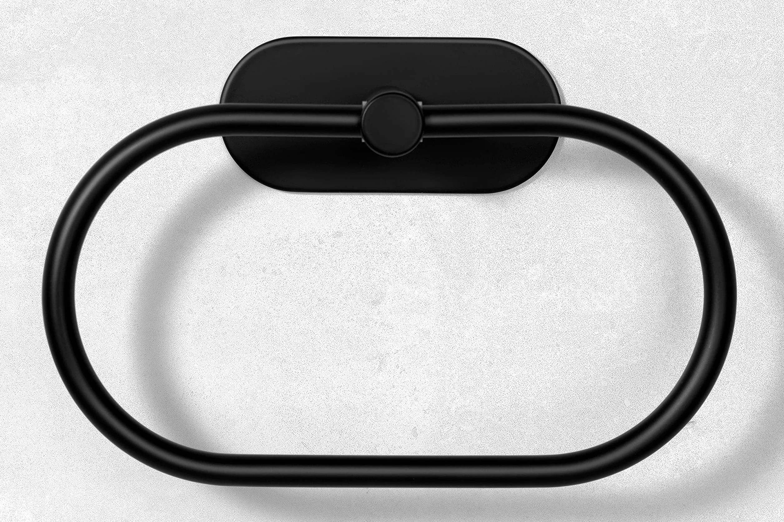 Toallero Sin Taladrar Acero Inoxidable Negro Soporte Gancho Baño Toalla Anillo Pared Pegar