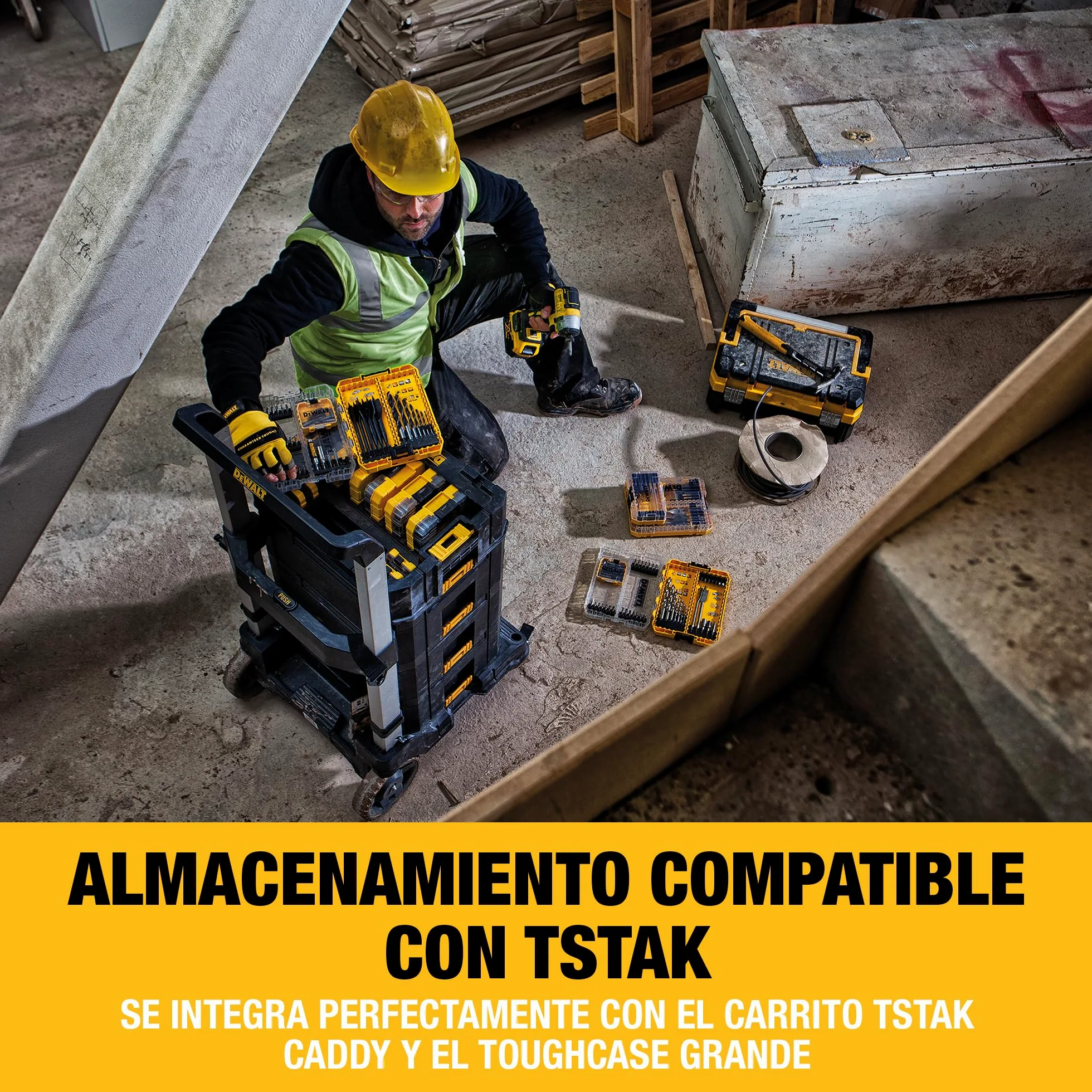 DEWALT Set de 40 Piezas para Atornillar en Estuche Compacto TOUGHCASE, DT70702
