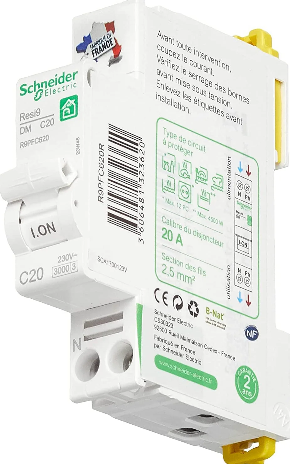 Schneider - Disyuntor atornillable Rési9 (20A Curva C) Gama XP