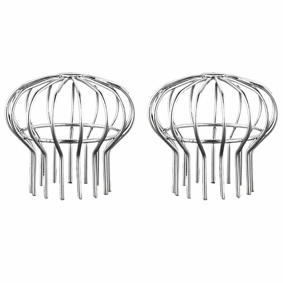 Protector de canalón, 2 piezas de acero inoxidable, protector de canalón de malla para filtro de hojas y basura (125 x 137 mm)