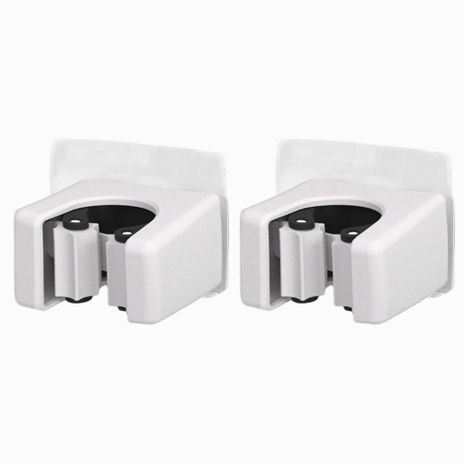 Soporte adhesivo para mopa - 2 piezas para ahorrar espacio, soporte de pared organizador para hogar, oficina, apartamento, RV, cocina, baño, garaje, laundry room, herramienta de almacenamiento
