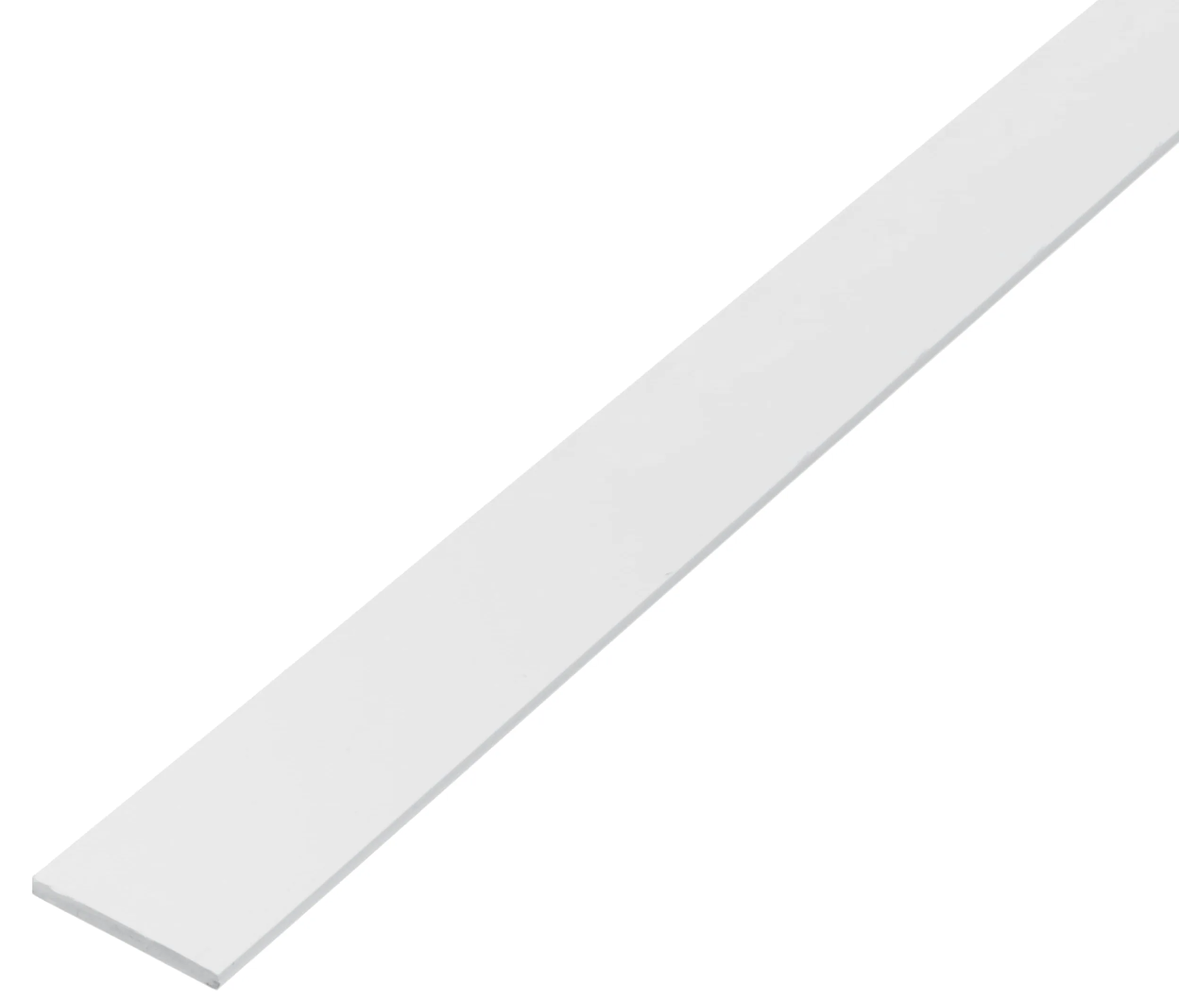 Alberts 479190 Eco Barra plana | PVC-U, blanco, 1000 x 25 mm