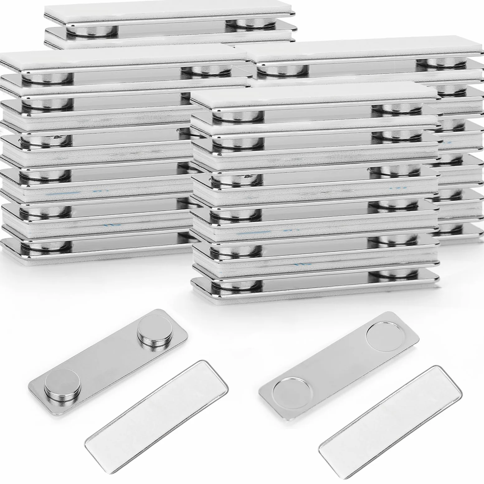 Colgador de cuadros magnético para pared, sistema para colgar cuadros y pósteres magnéticos, imanes de pared resistentes, diseño antideslizante - 4,5 x 1,3 cm (Paquete de 24)